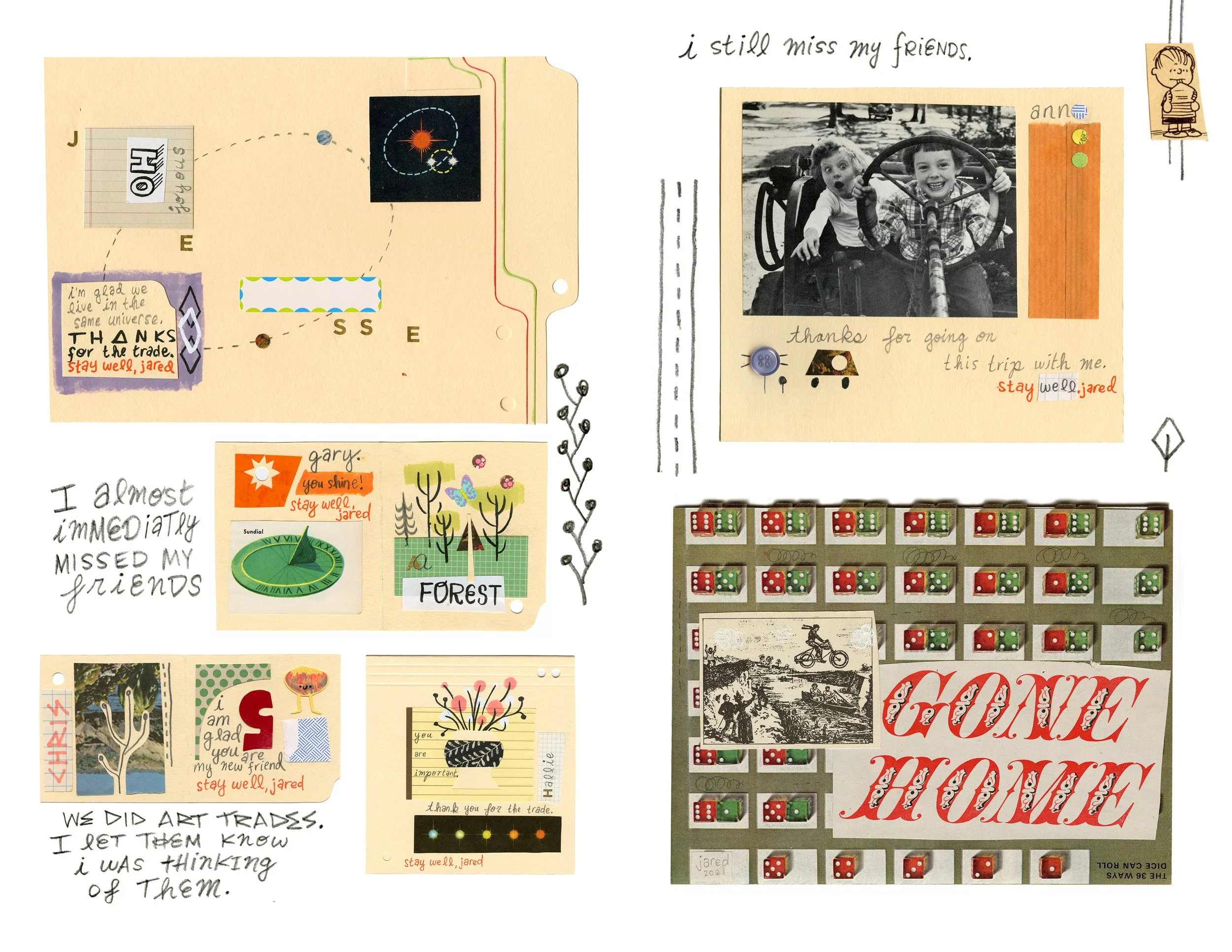 I Miss My Friends Spread