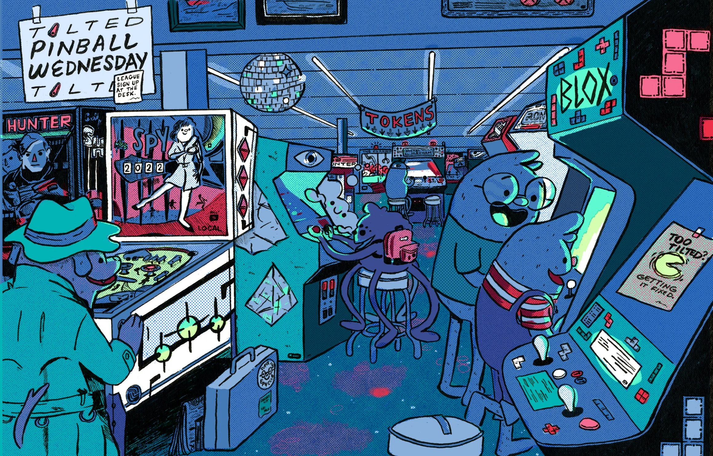 Super Cool Spy Arcade - Desktop Wallpaper