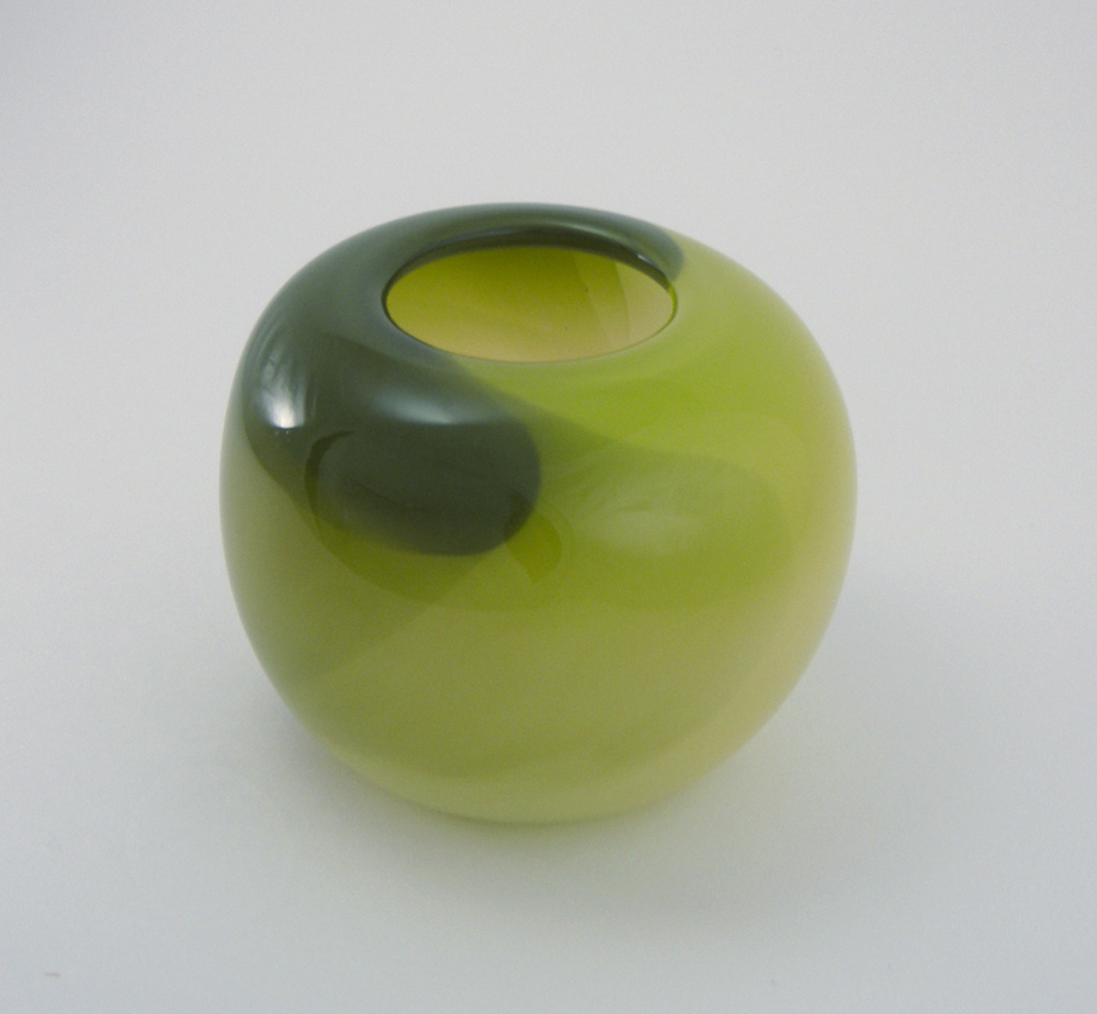 Shades of Green Blown Glass Globe