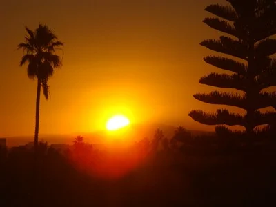 Sunrise climbs over the distant mountain from 4th Street in Santa Monica. Never let the fear of striking out get in your way. …Babe Ruth
