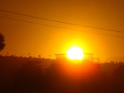 Sunrises out of a chimney cover in Mar Vista. Whatever you can do, or dream you can, begin it. Boldness has genius, power and magic in it. … Johann Van Goethe 