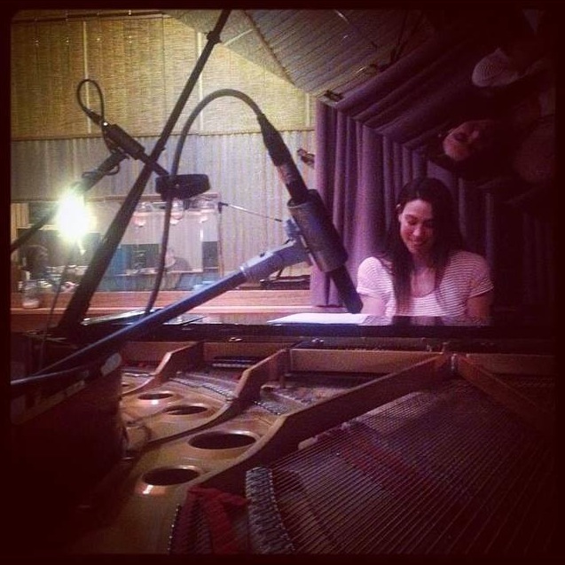 Georgia recording piano for the 'Winter at Westbeth' score, Newmarket Studios Melbourne