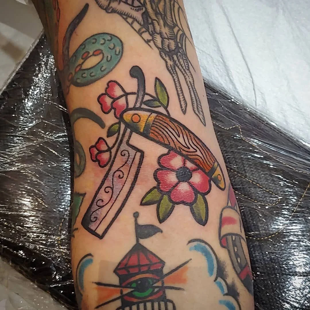 Pink Tattoo Razor Straight Razor Tattoo Meaning