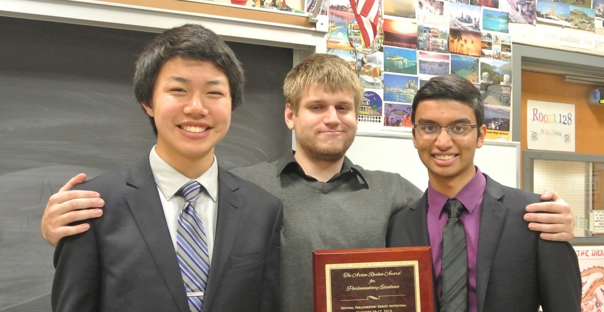 Mr. Domalewski coached 2013 NPDI victors Dougherty Valley Konath & Wang.