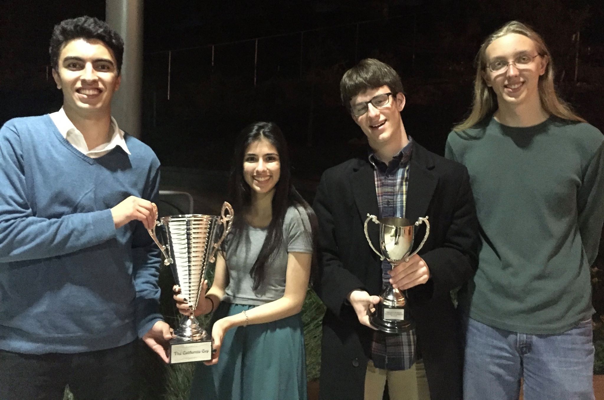 (from left) Basil Abushama, Nadia Cochinwala, Spencer Dembner, and Steven Herman 