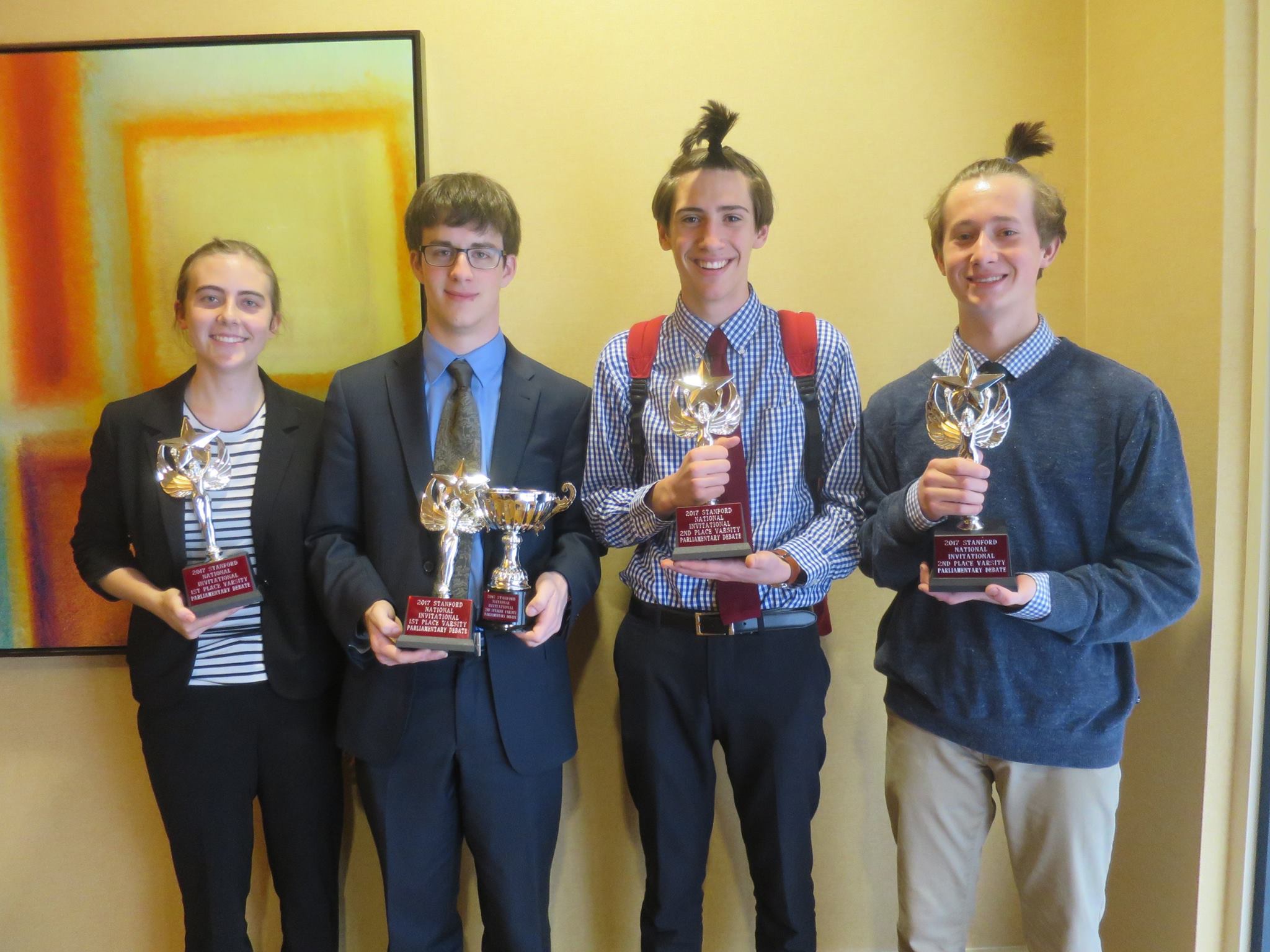 Tournament champions Lilly Hackworth & Spencer Dembner pose alongside finalists Rob Stallman & John Ropp after the final round.