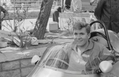 Lance Reventlow and his Scarab.
