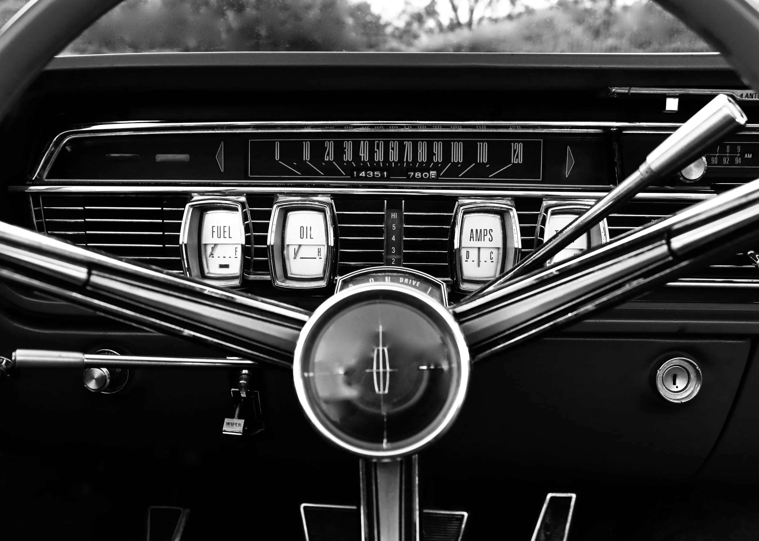 Sixties instrument cluster design.