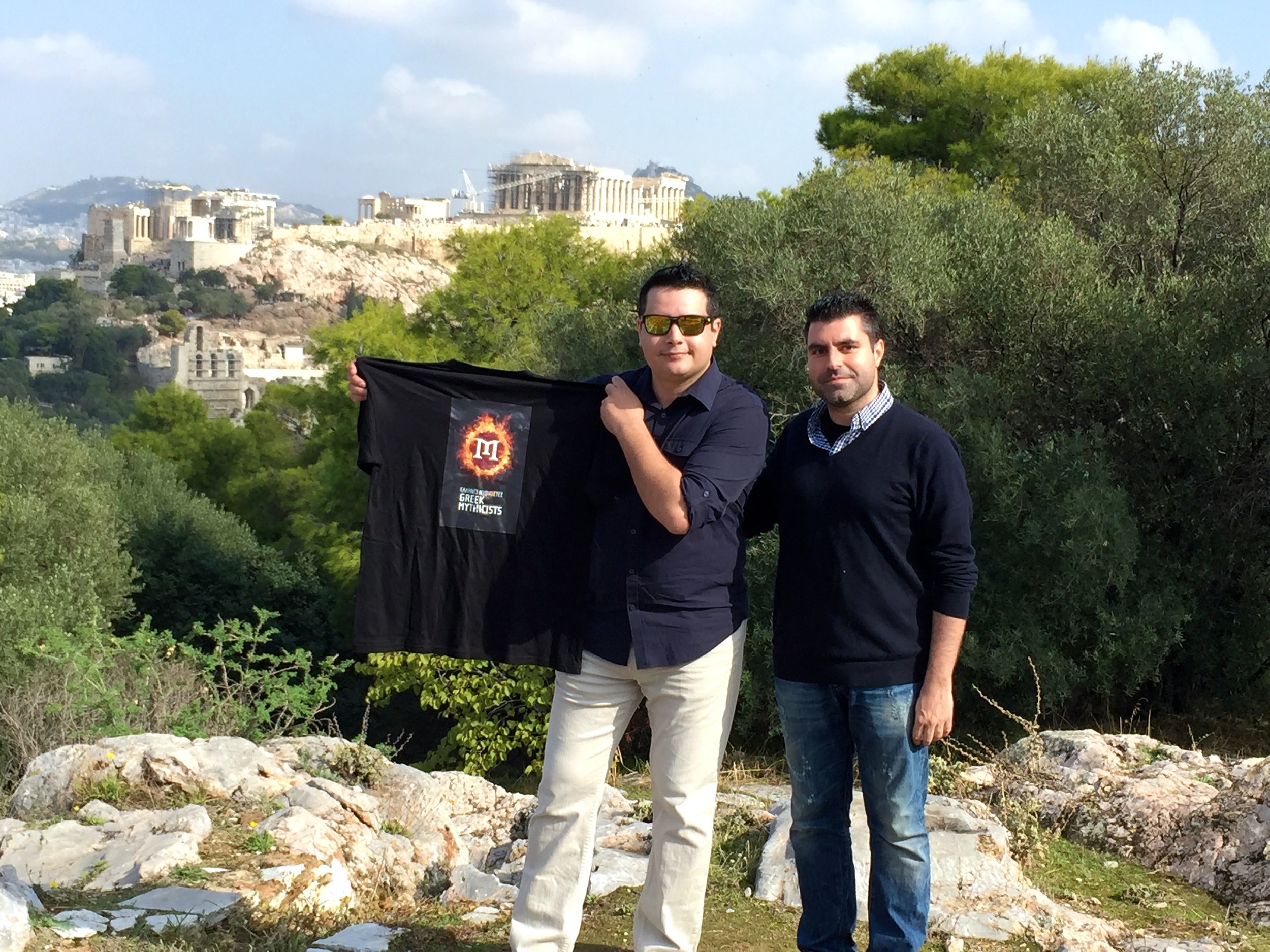 Minas met with Sean Fracek, the president of Mythicist Milwaukee, in Greece and took him on a guided tour of Athens.
