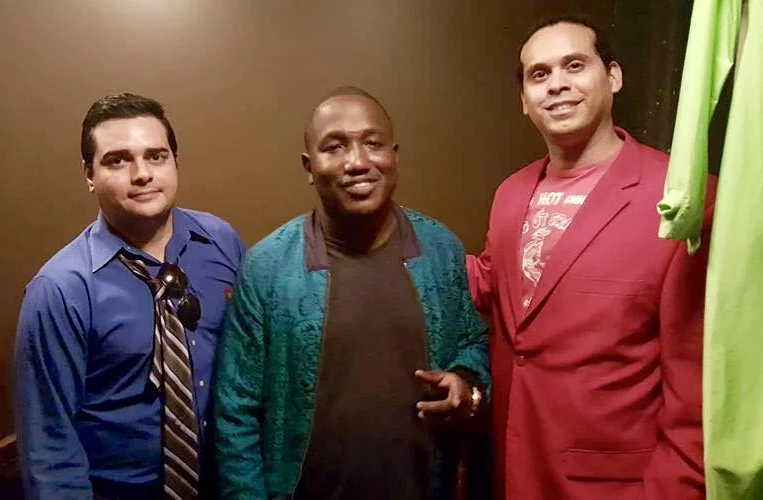 Sean Fracek, Hannibal Buress and Fritz Blandon backstage in Milwaukee at The Eric Andre Show Live.