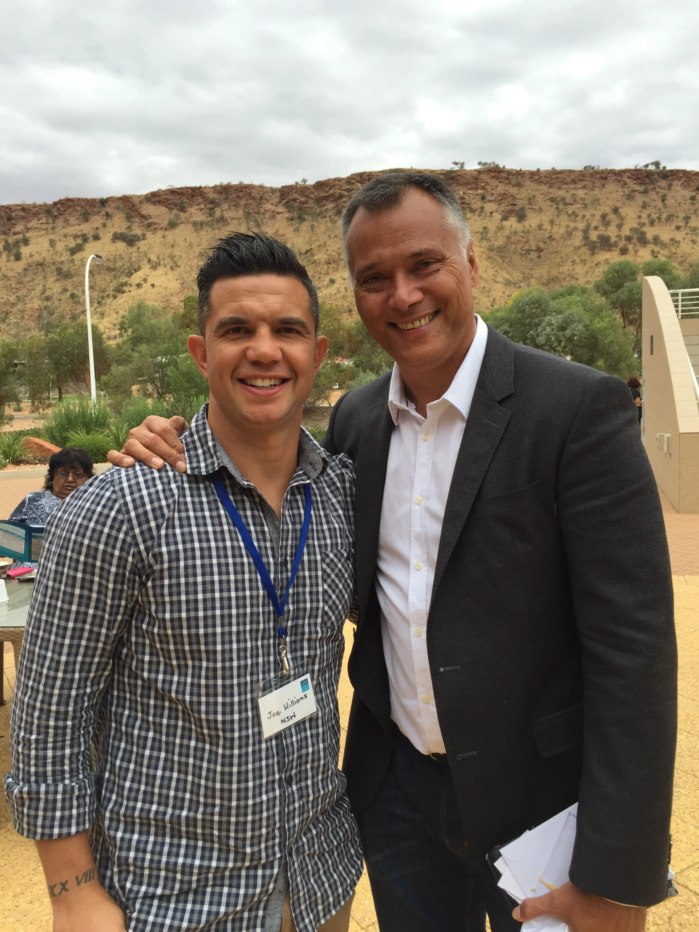With cousin Stan Grant