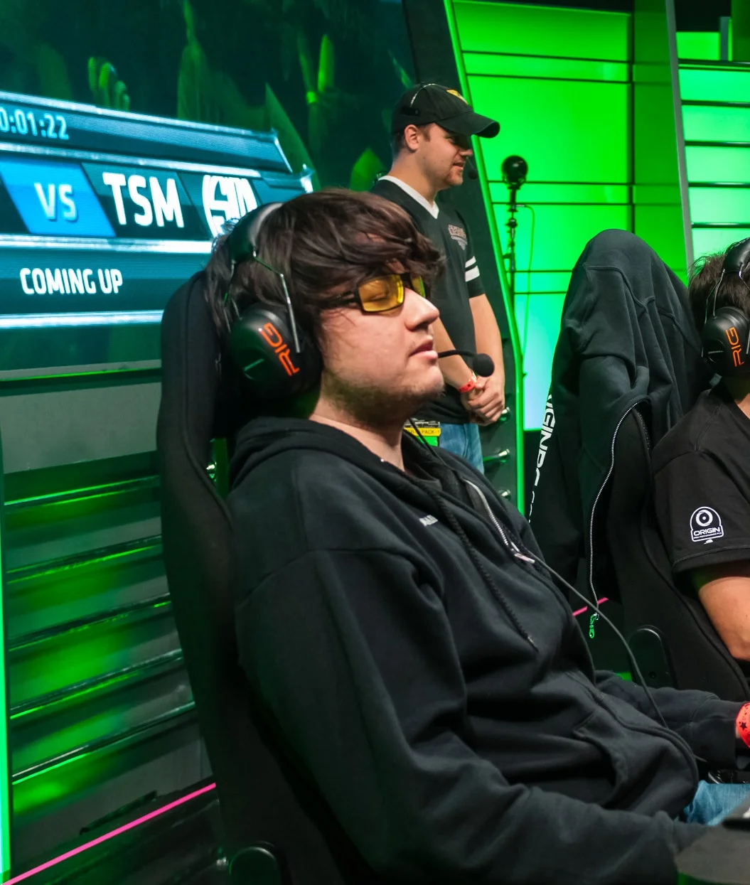 Dyrus, the most experienced TSM player takes a quick nap before his match at World Championships 2013. source