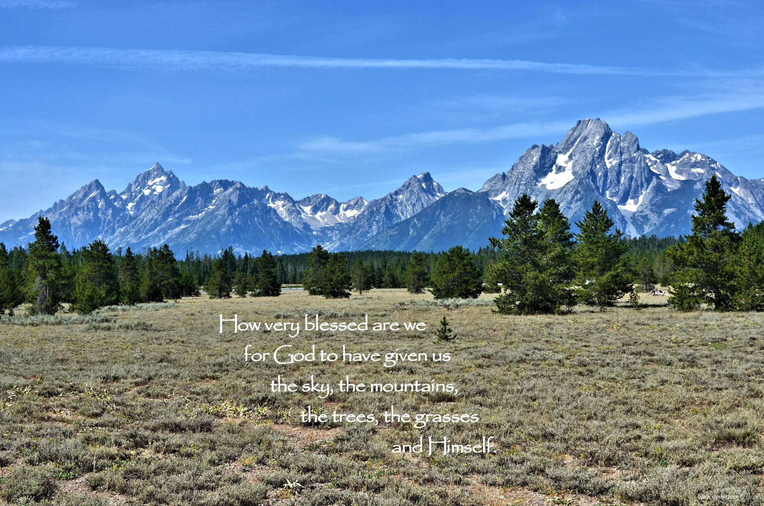 Teton Mountains as seen from Grand Teton National Park, Wyoming, USA