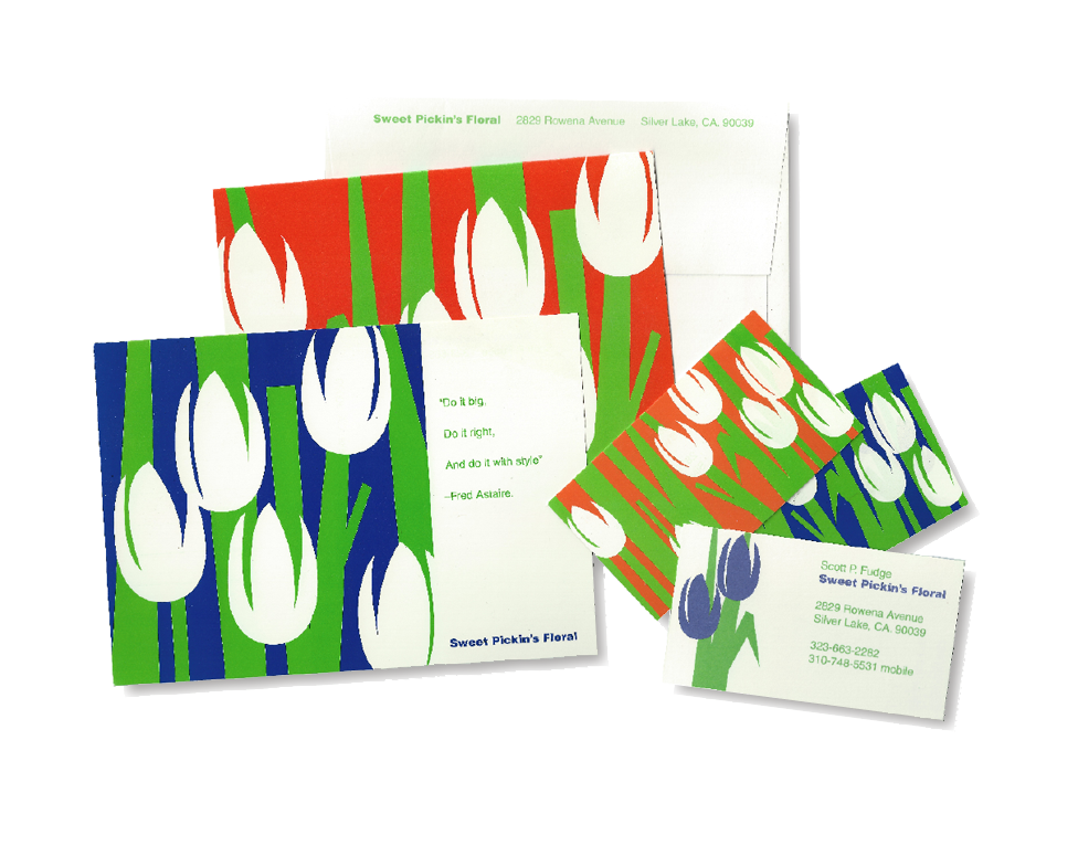 Sweet Pickin’s Floral Note cards, calling cards