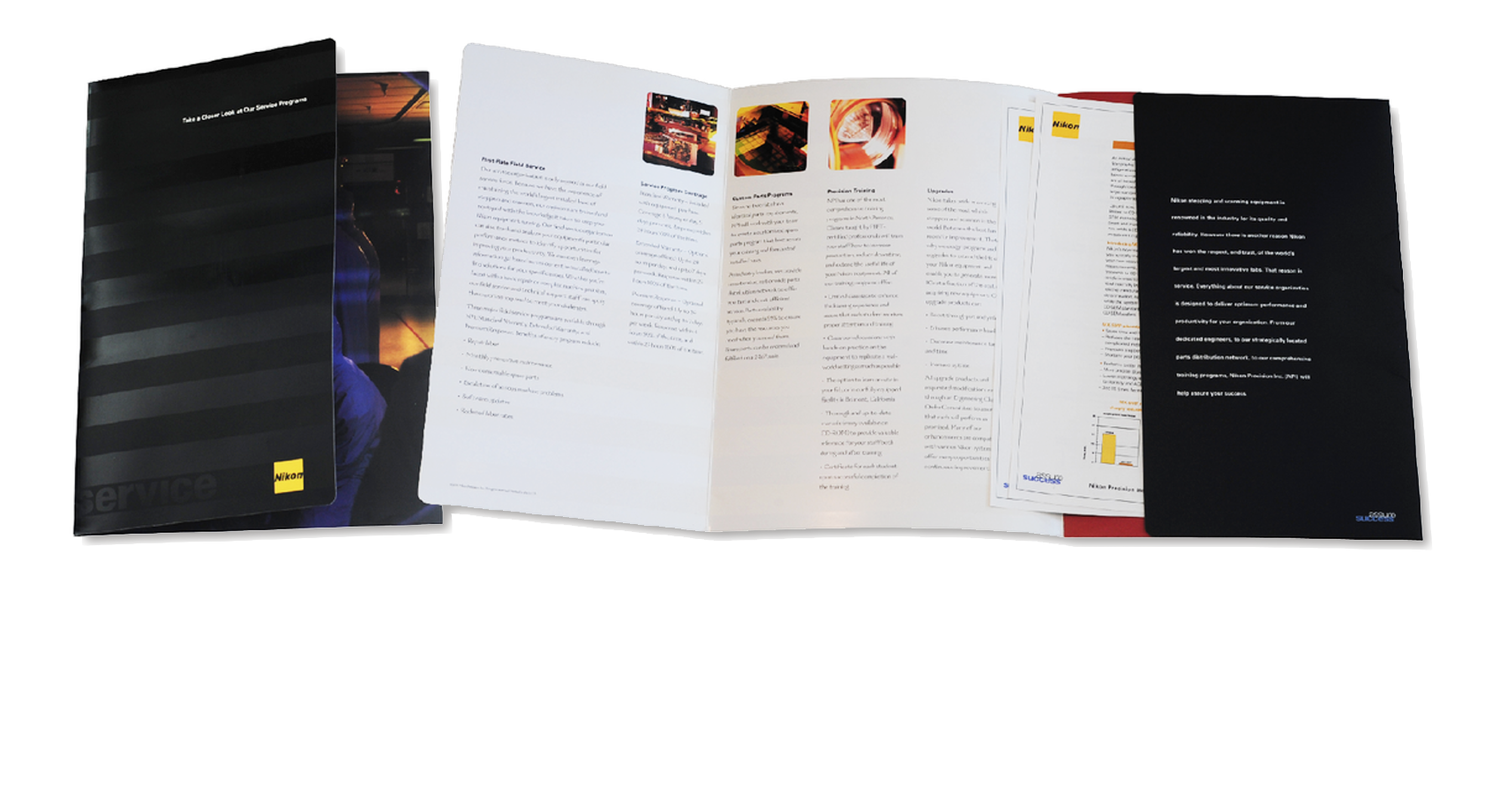 Nikon Precision Capabilities brochure and folder