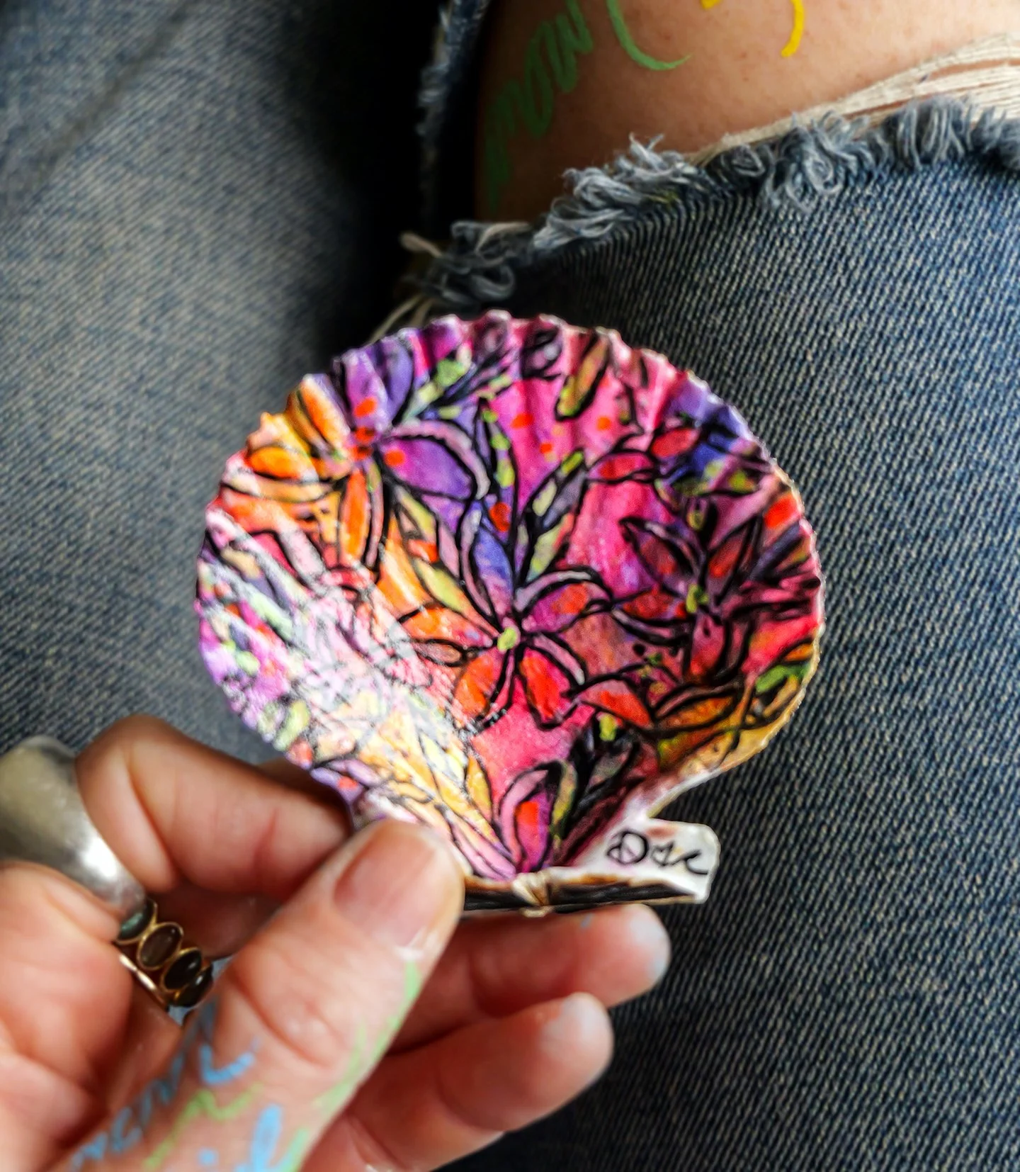 Purple Plumeria Scallop