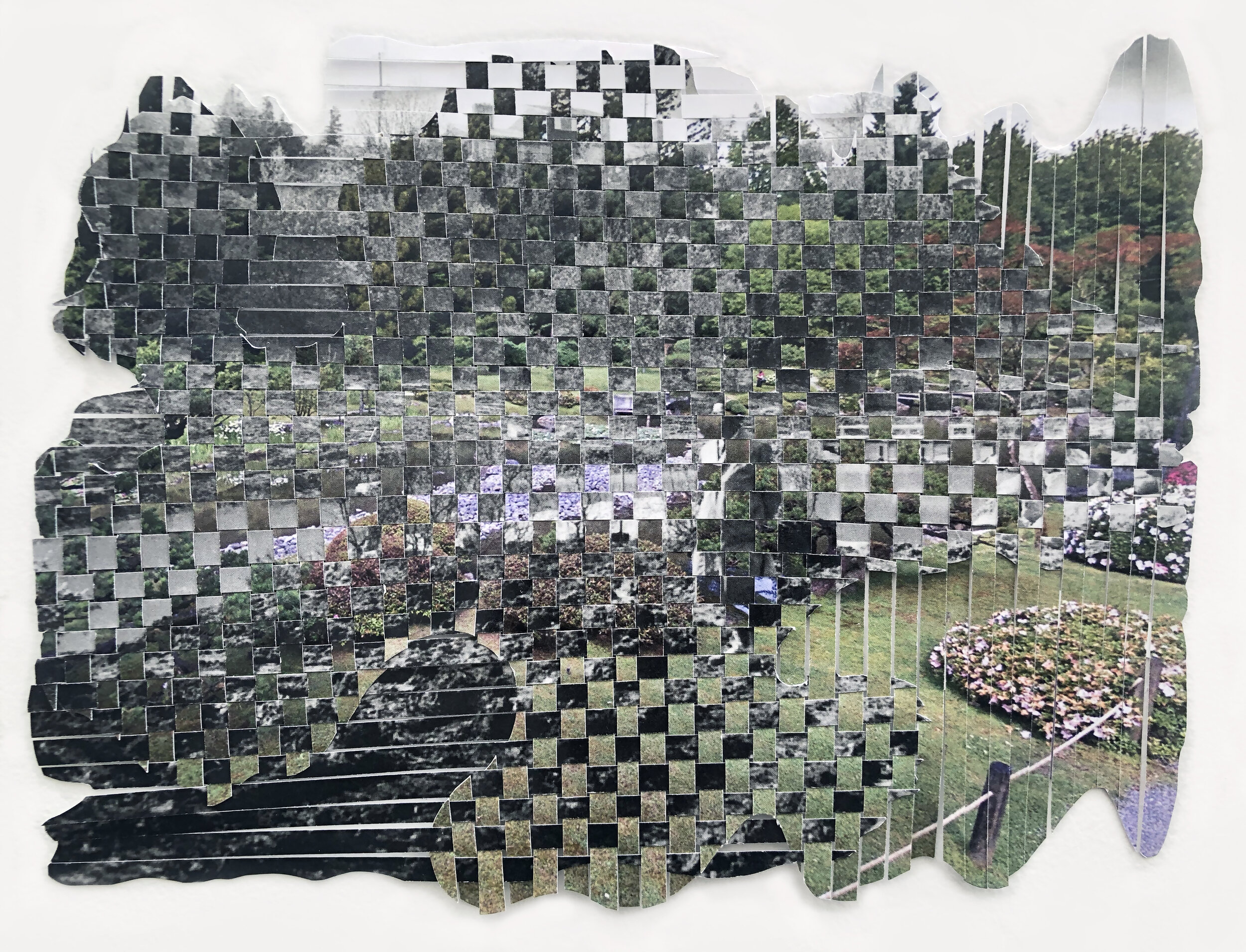  Memories of Present (Dual Past)   2020  prints on paper, woven  Dimensions variable (10.5″ x 8.5″)   