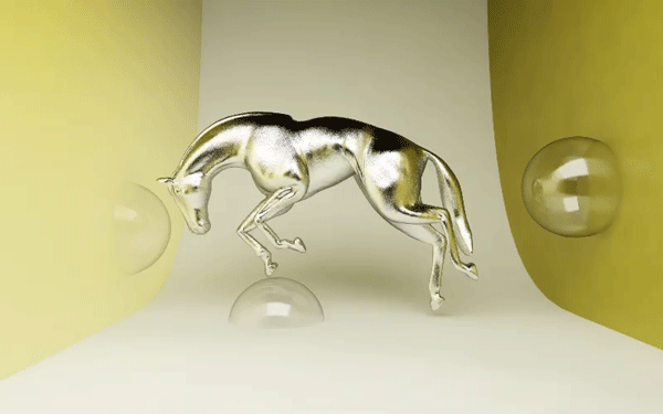 Taylor Bryant Shiny Horse Mustard Room.gif