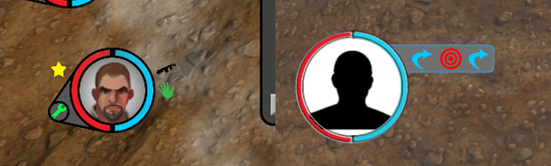 A before and after of the character portraits. In the final version, the portrait will be a small screengrab of the character themselves.
