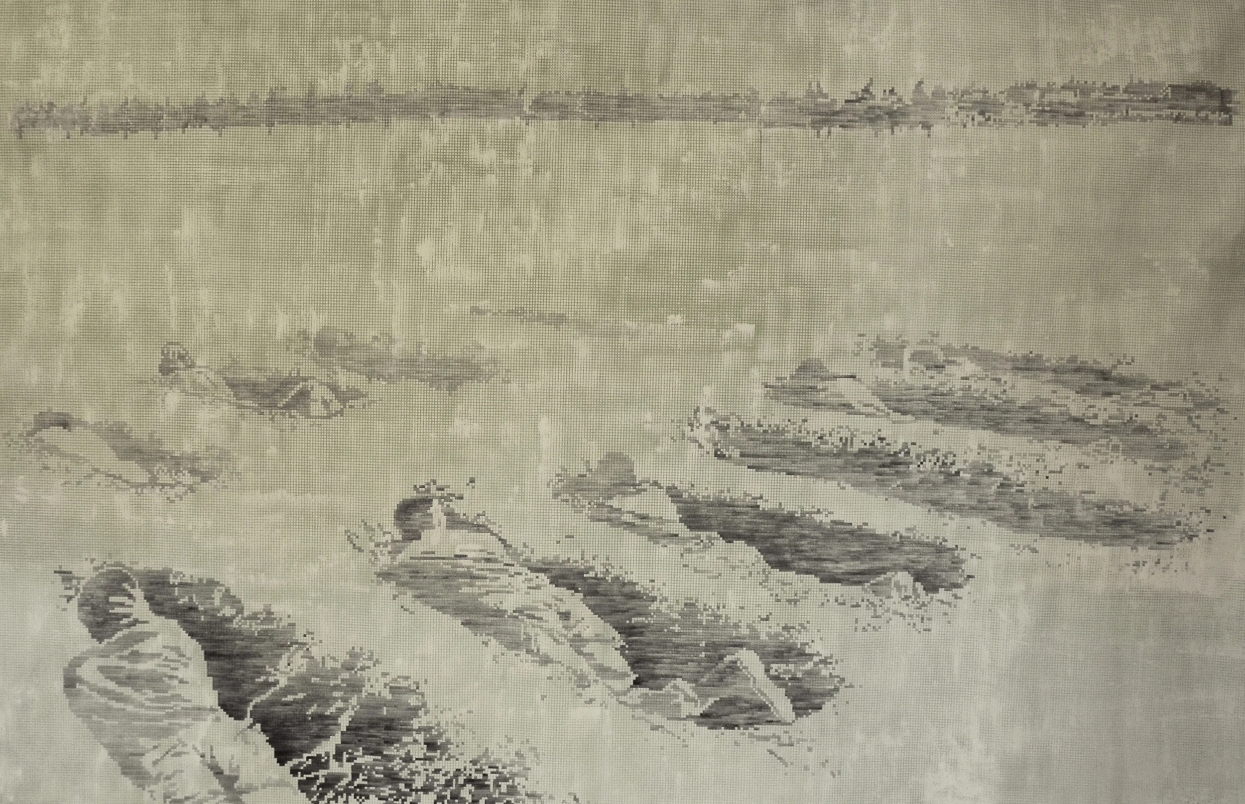 The Swimmers_Acrylic & Aquarelle on canvas_220X400 cm_2012.jpg
