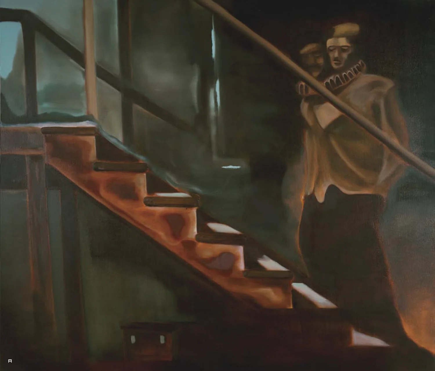 Itay Shmueli,The thing with two heads,oil on canvas,180X155,2009.jpg