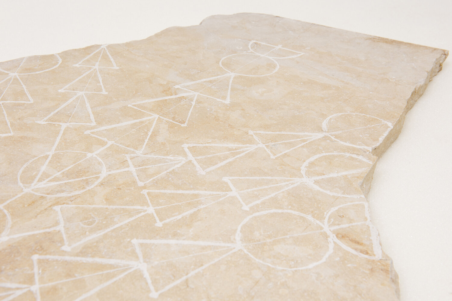 Anushik, Mapping (detail), marble, metal, 2020, photography credit: Carmit Hassine