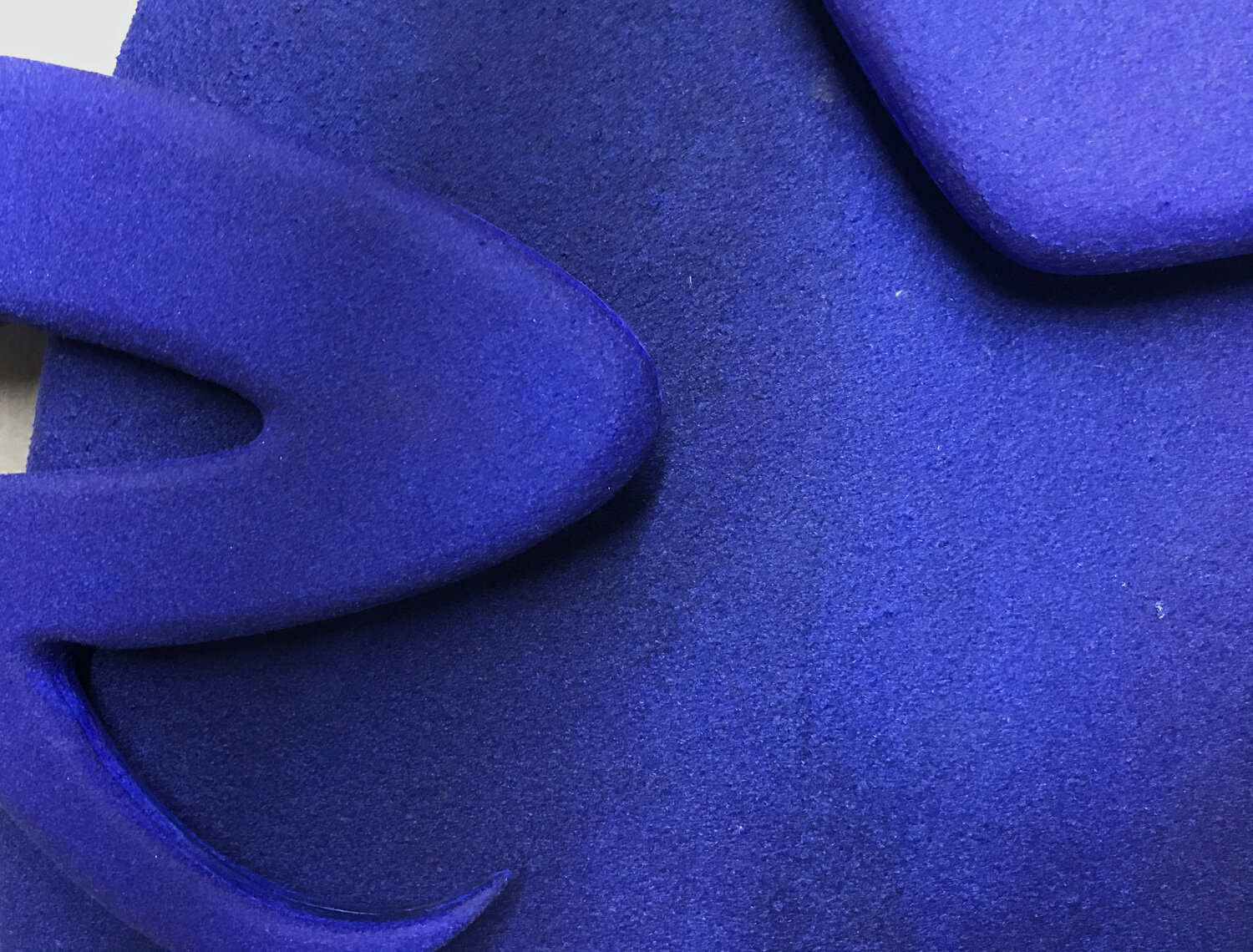Velvet Surfaces (detail), poplar, acrylic and nylon powder, 2021