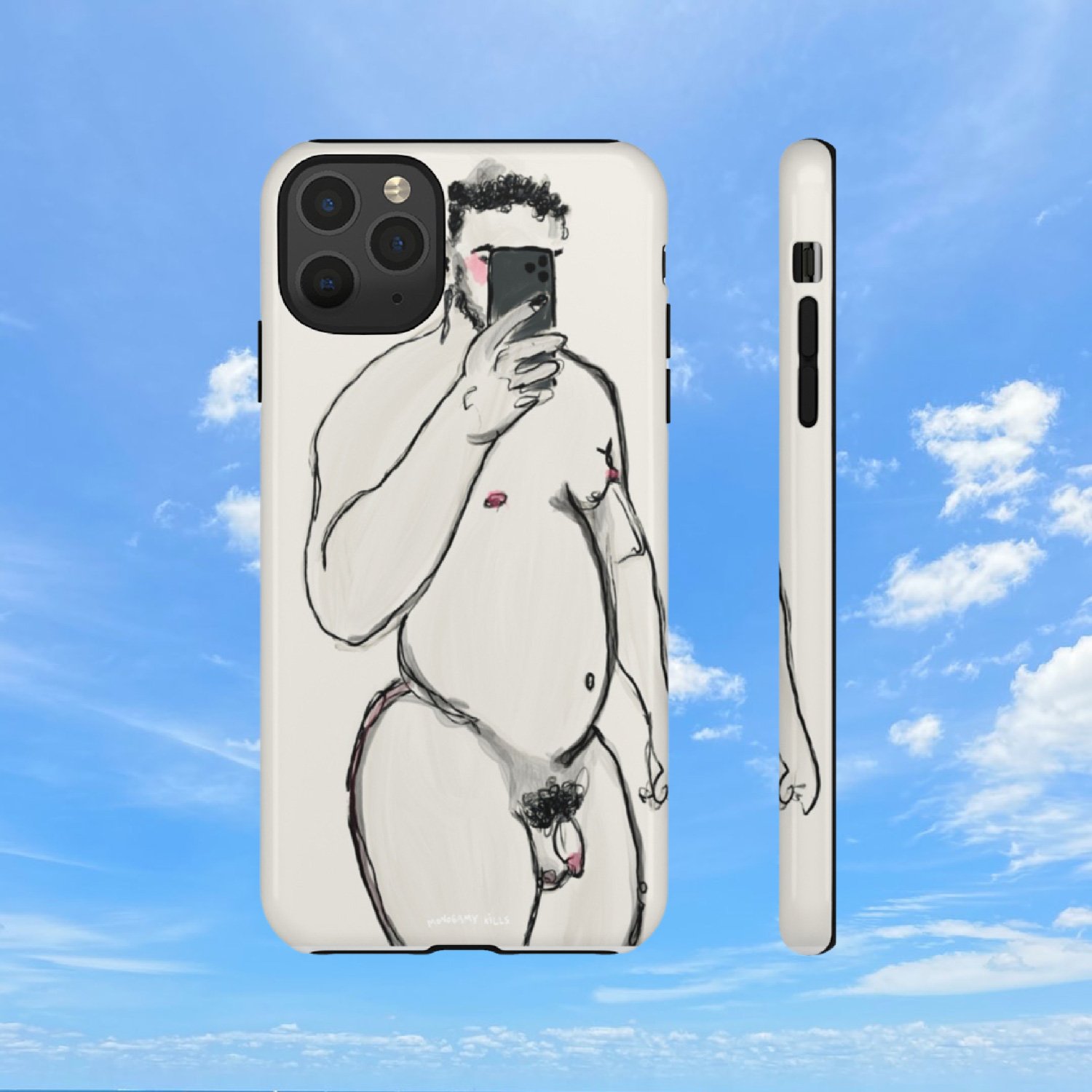 "an obnoxious display of abundance and wealth", digital painting, 2021, printed on an iPhone case