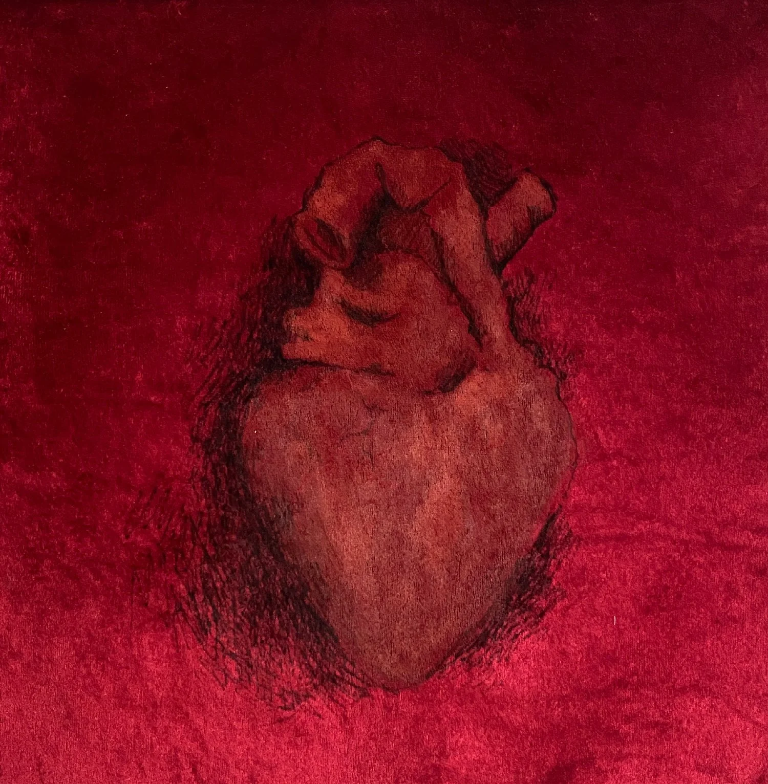 Velvet, Acrylic on velvet, 2022