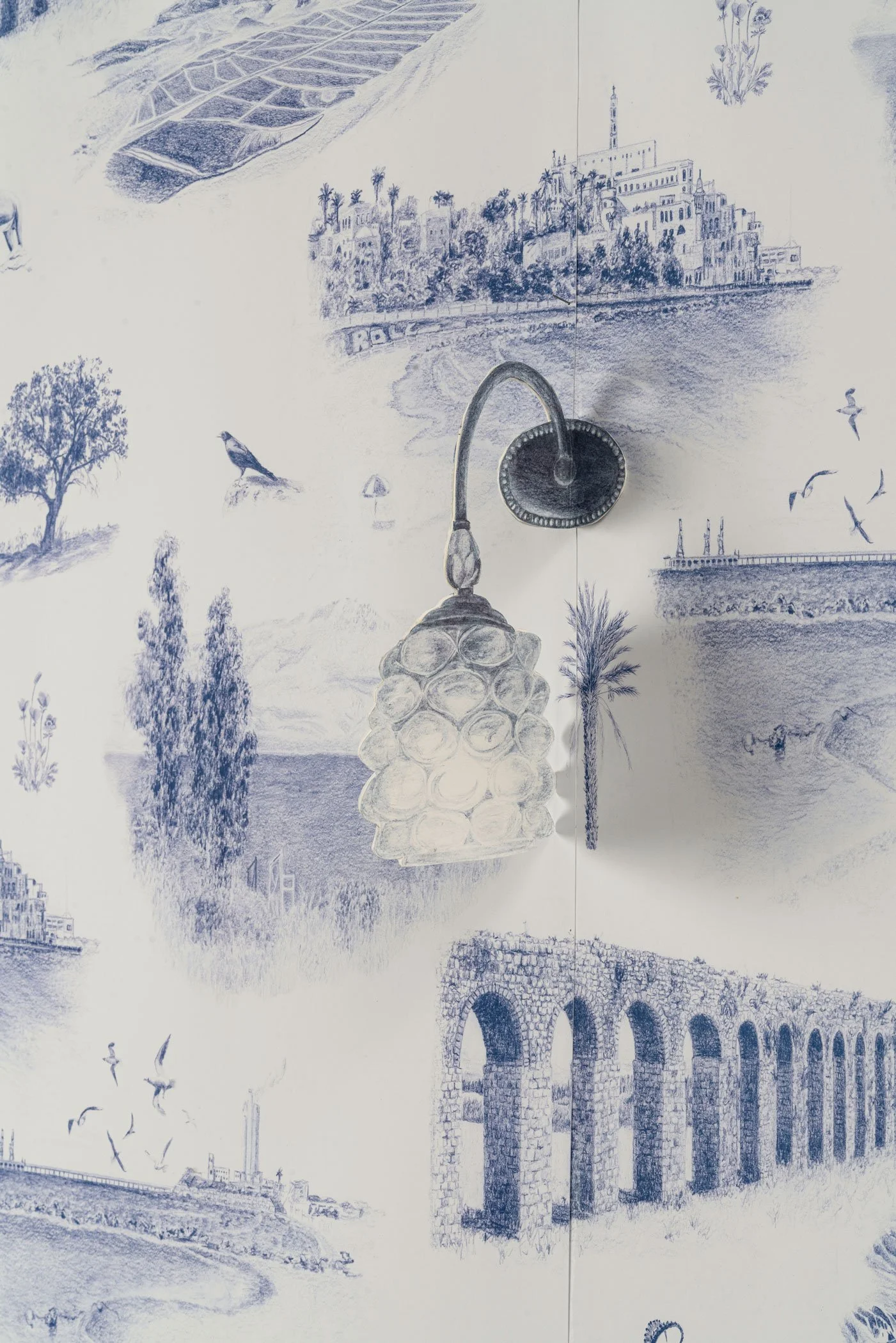 רותי זינגר - משוט בארץ - פרט, מנורה מגזרת נייר