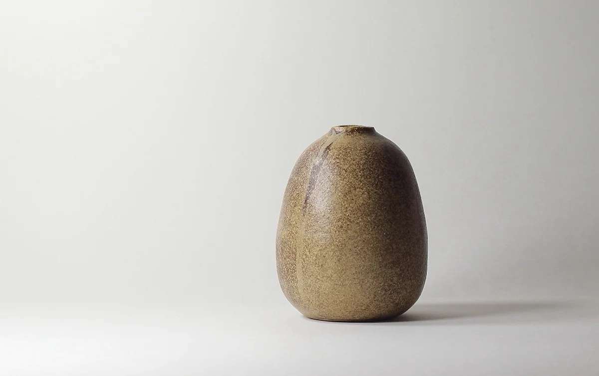 vase cocon, grès | ø 9.5cm x h 12cm