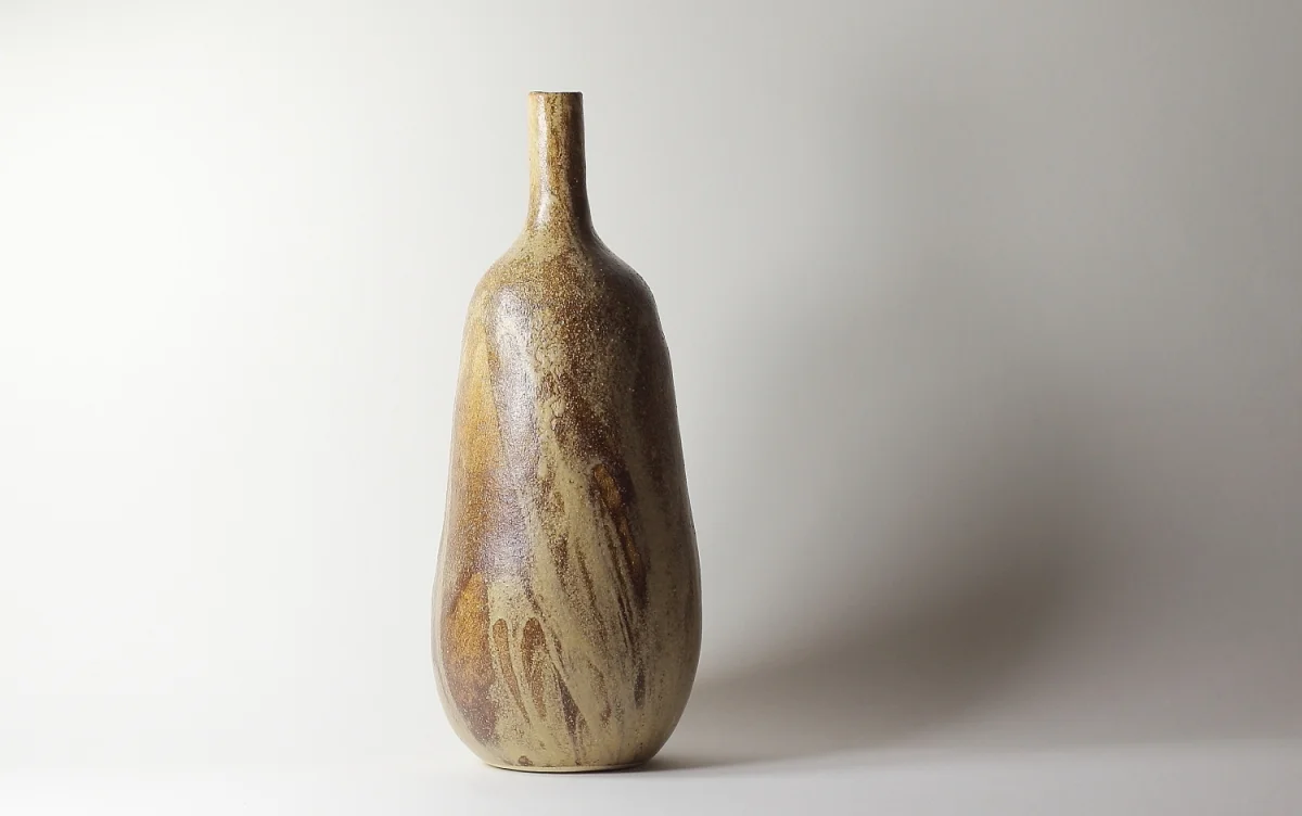 grande bouteille, émaux de grès | ø 10cm x h 26cm