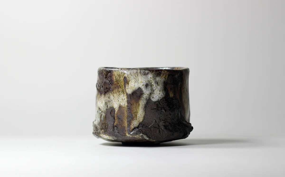 Bol chawan, émaux de grès et de cendres | ø 9.5cm x h 7.5cm