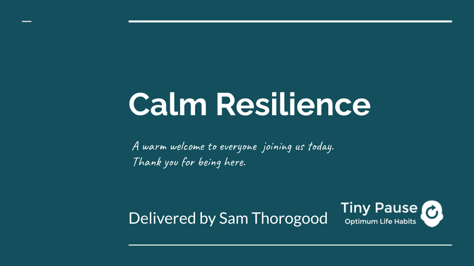 Overview &amp; Inspiration of the Calm Resilience Method