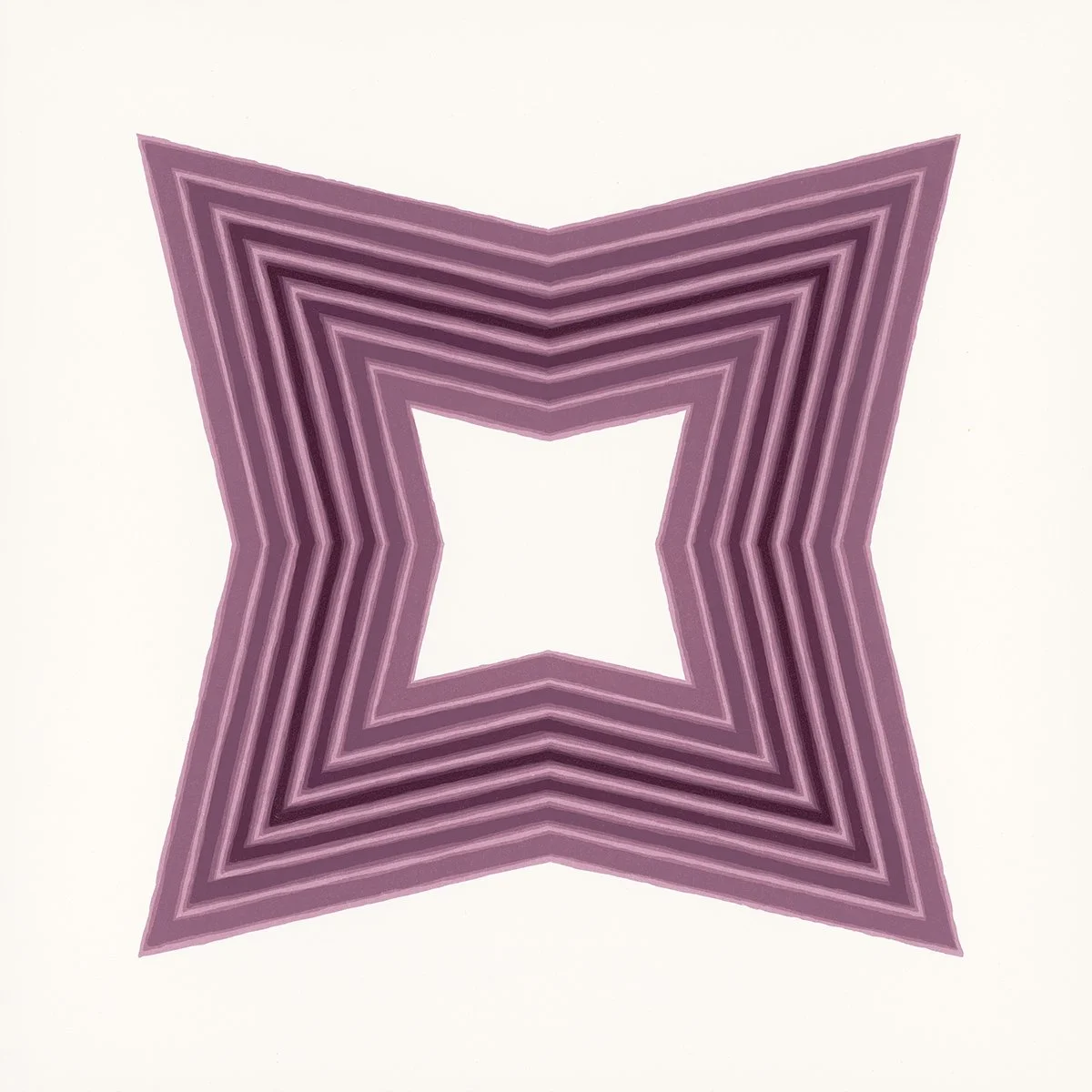 Centric Graces 4, 2025, 6 color lithograph, 27 × 27 in. edition of 12.