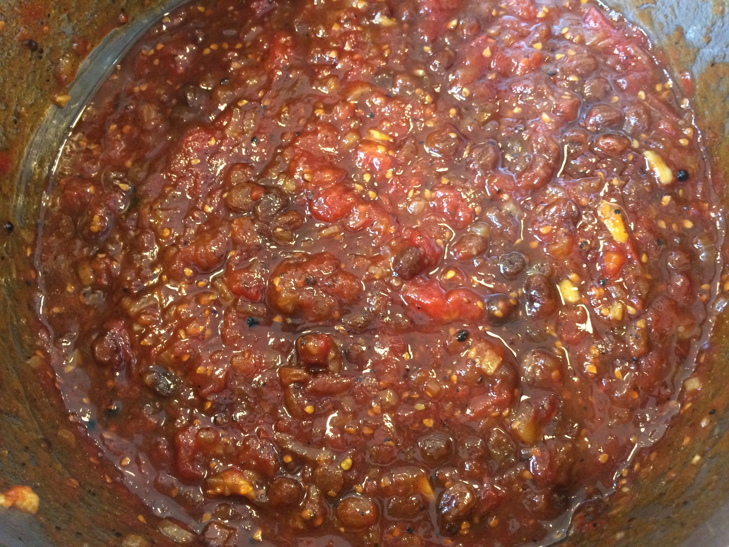Chutney reduced and ready to jar!