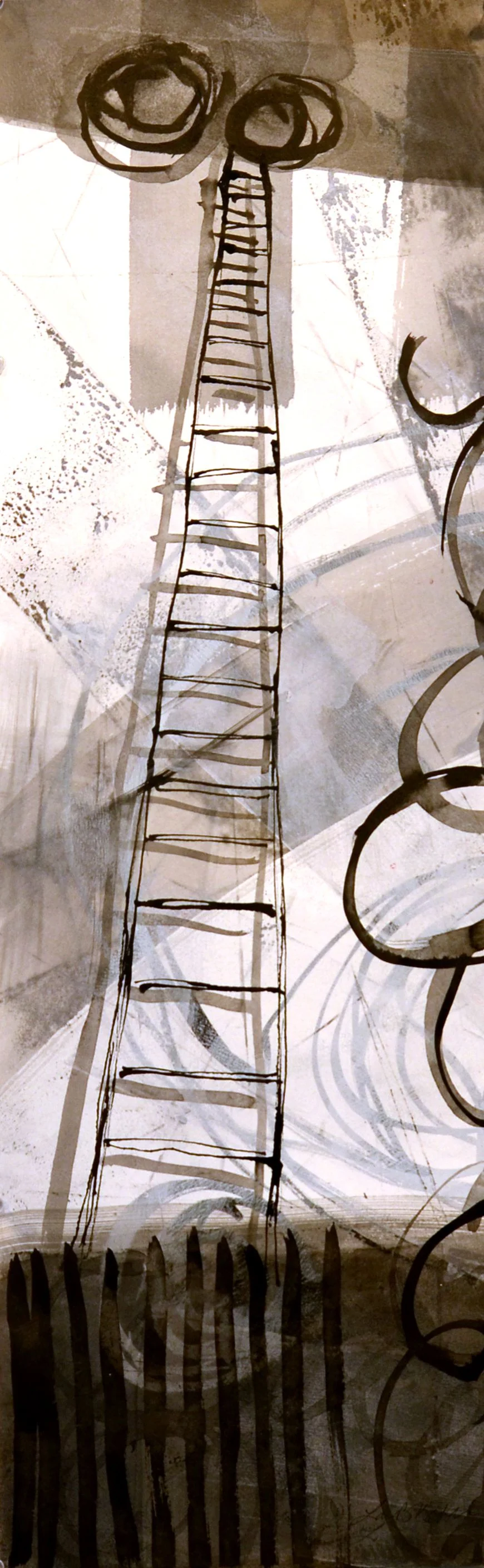 Ladder Page • mixed media on paper • 10 x 30 