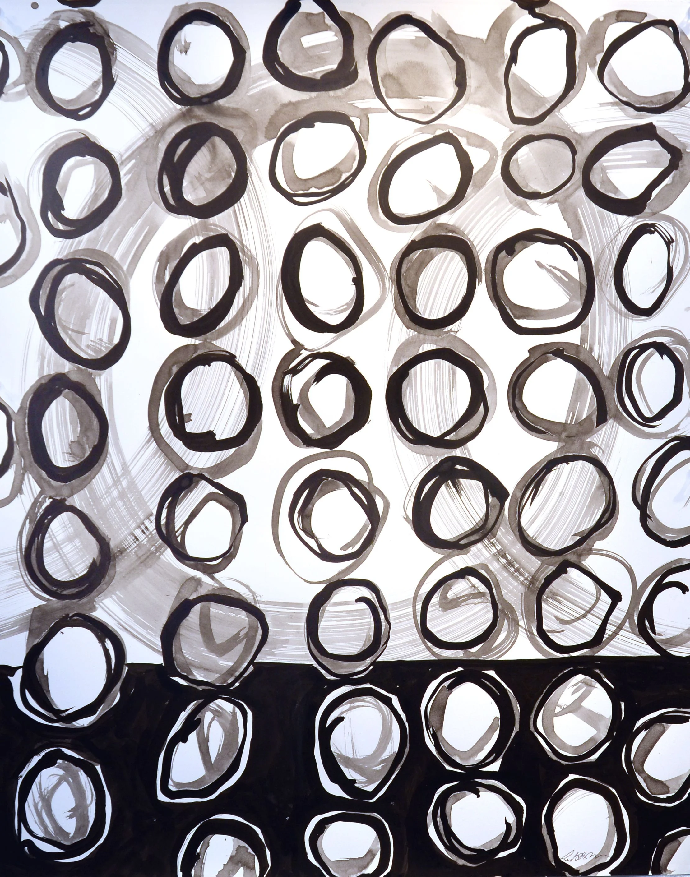 Page in Black and White 6 • mixed media on paper • 23 x 30