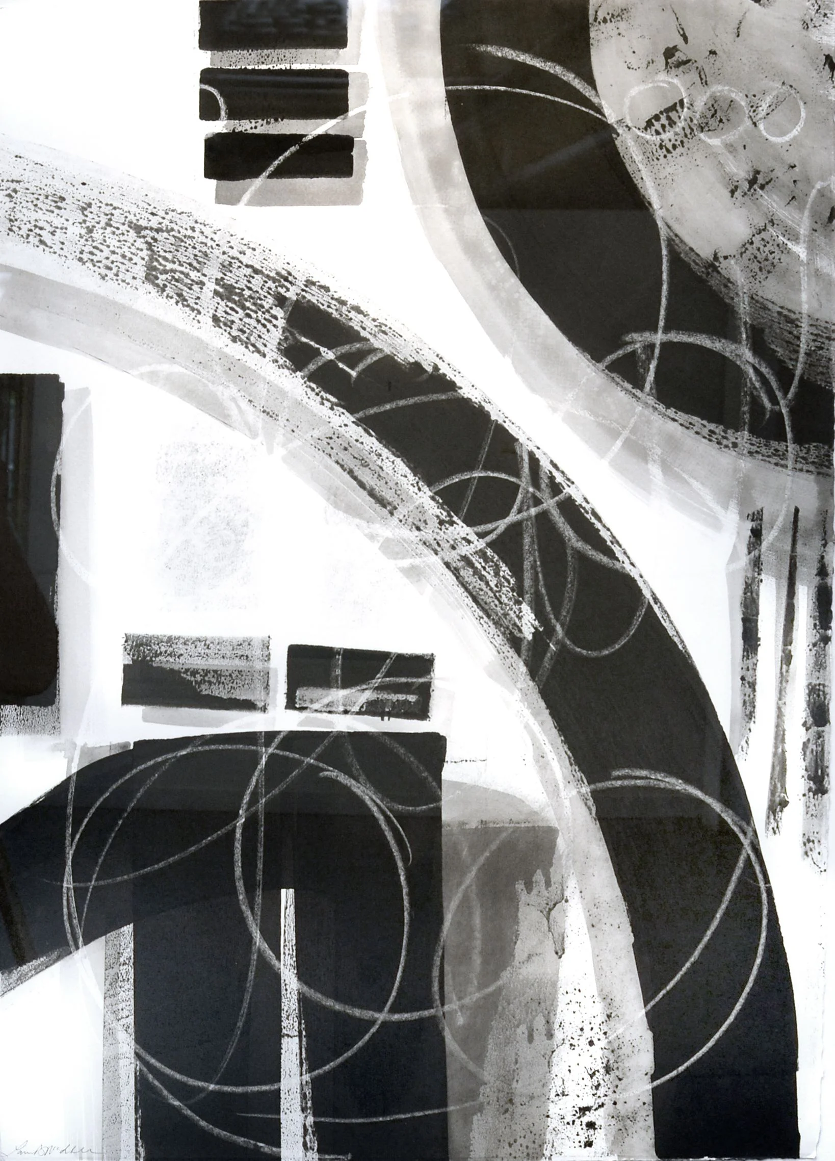 Page in Black and White 1 • mixed media on paper • 23 x 30