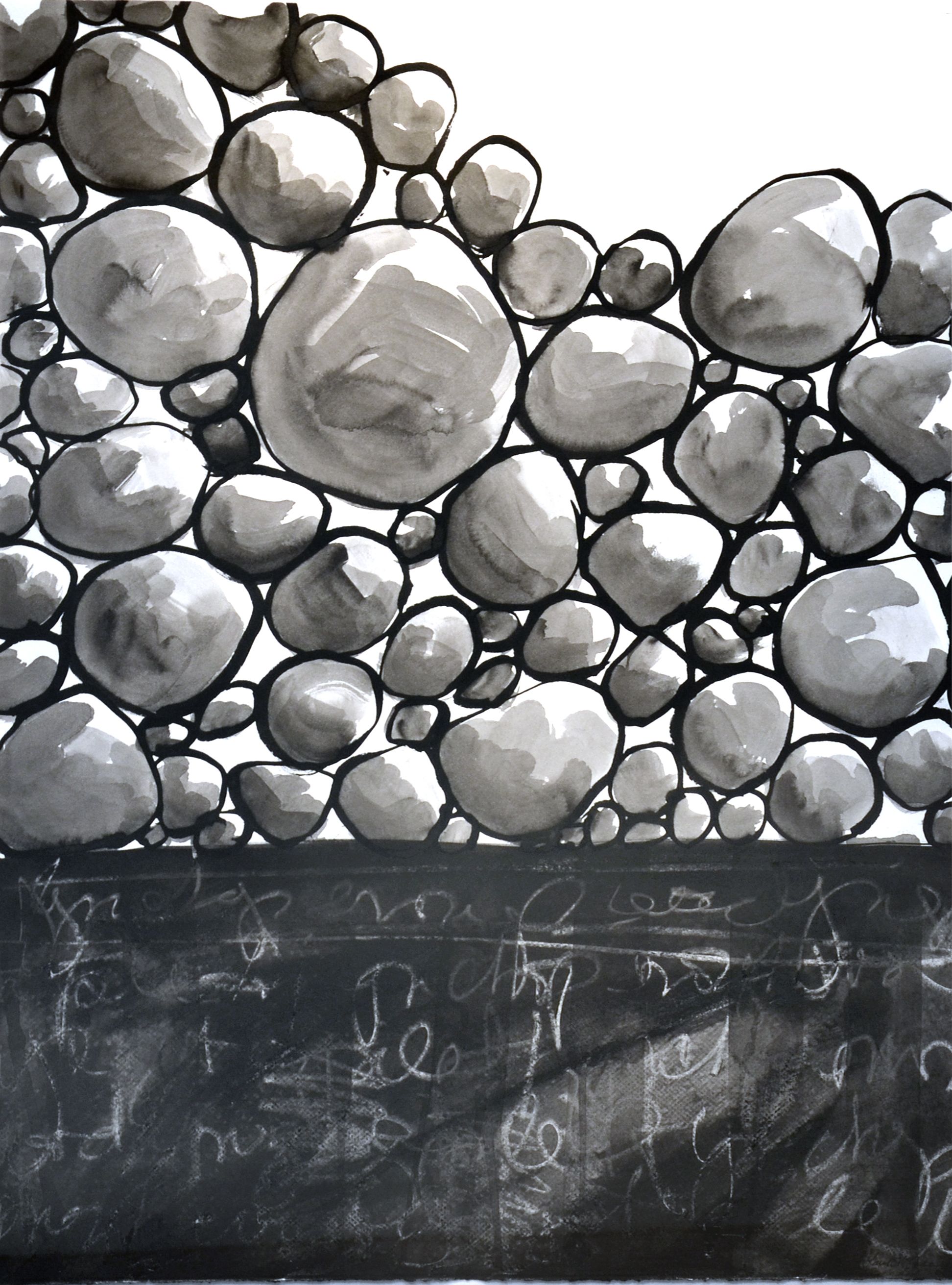 Page in Black and White 3 • mixed media on paper • 23 x 30