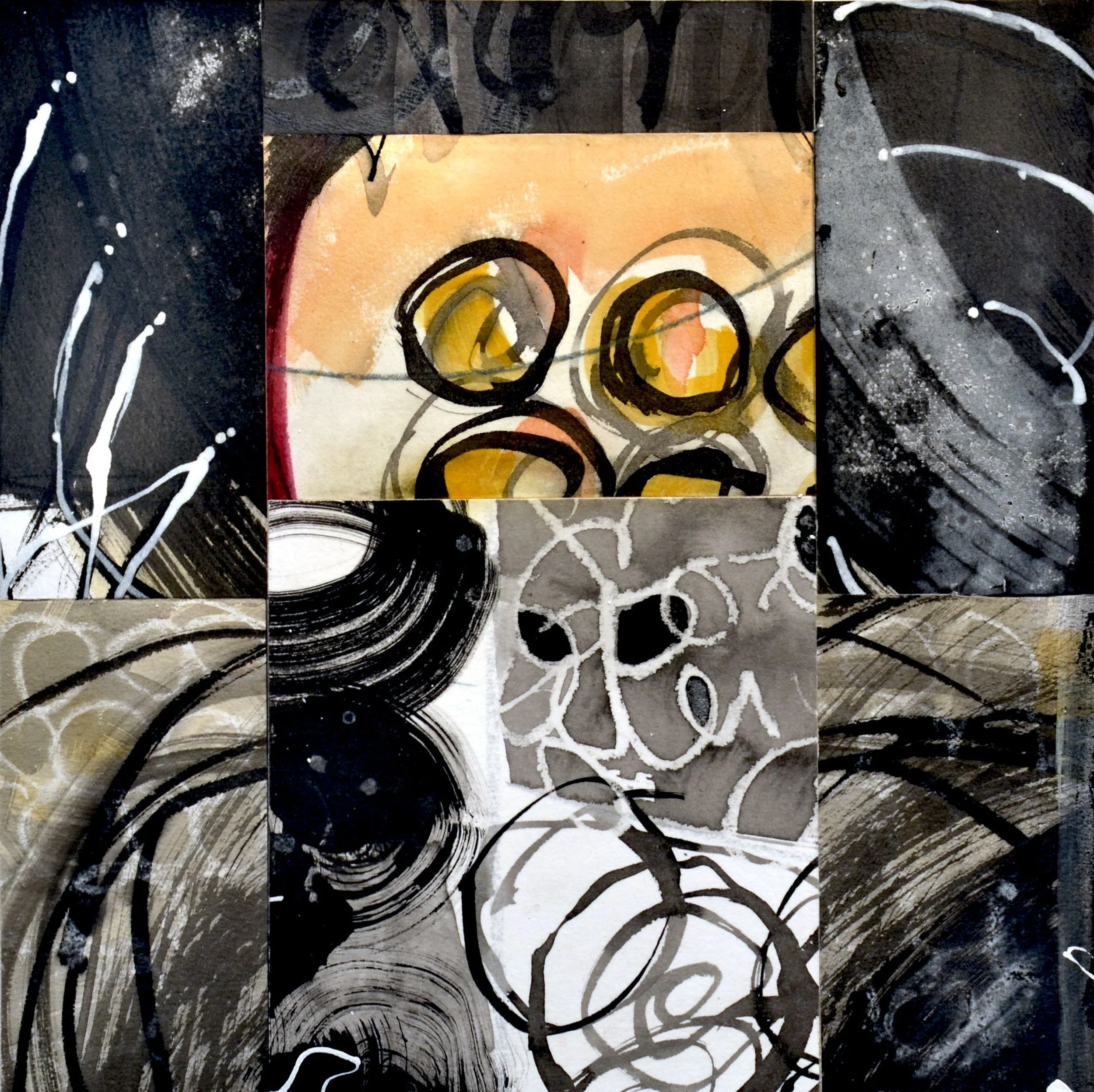 Good Round • mixed media on paper • 12 x 12