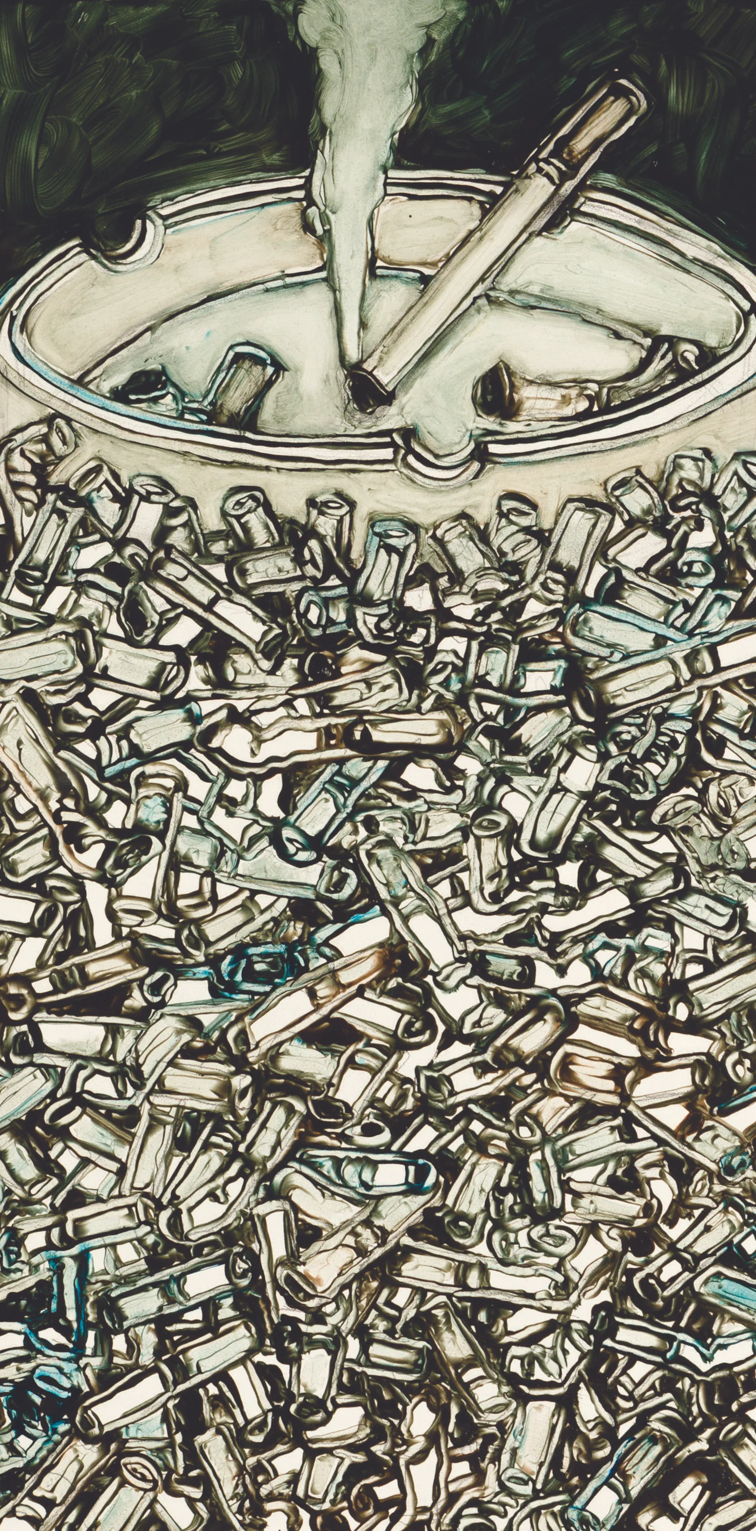 Countless Butts • oil on board • 8 x 16 inches