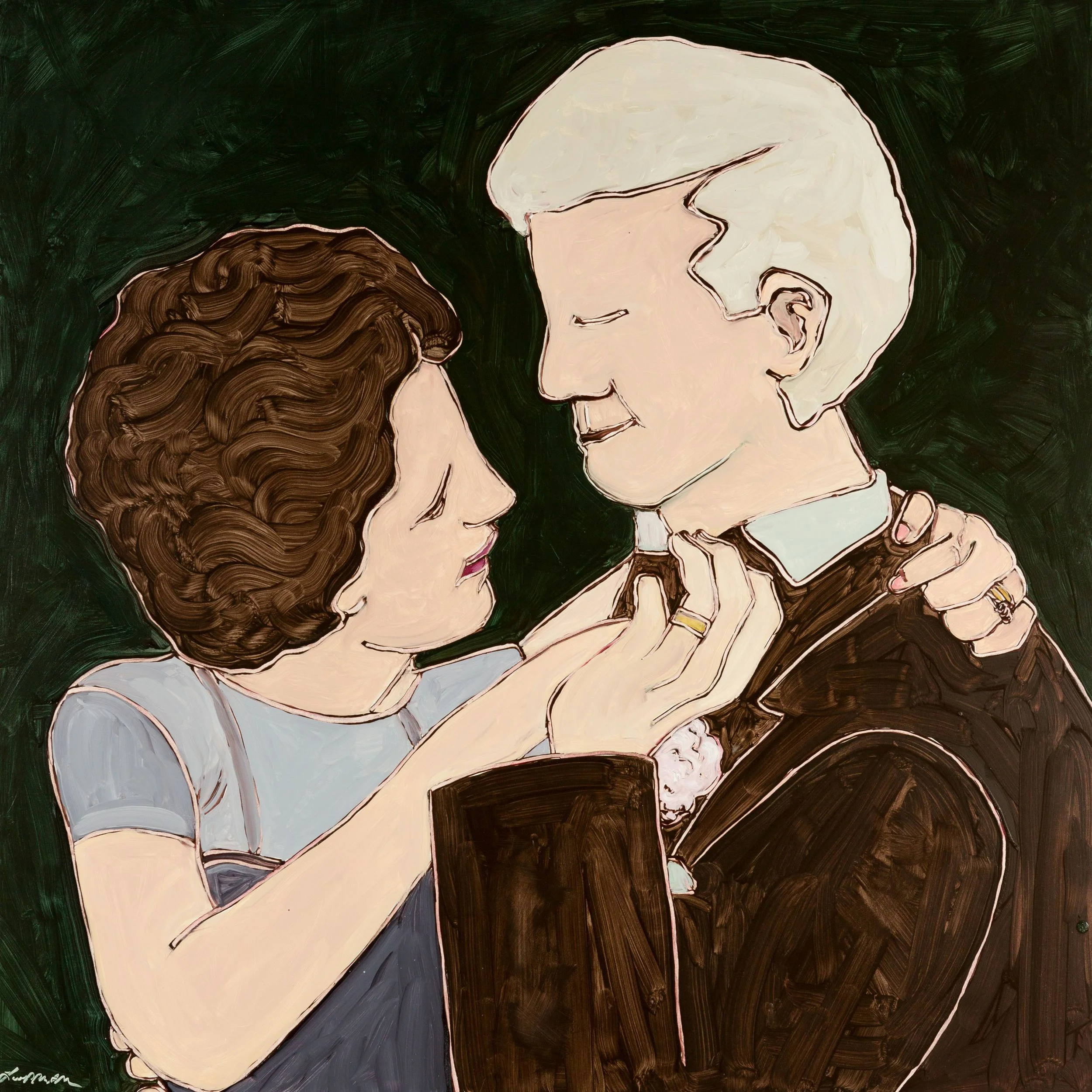 The Lifelong Waltz oil on board 30 x 30 inches
