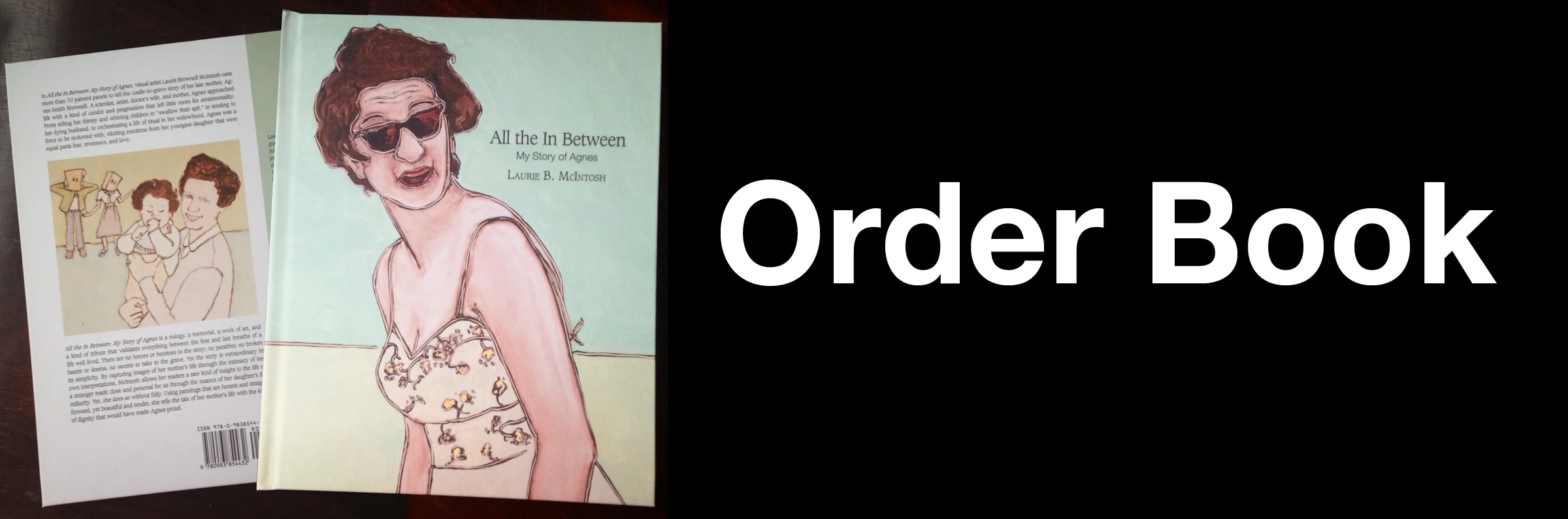 The Hardback book of All the In Between: My Story of Agnes is available online at Amazon.com , Barnesandnoble.com and, (signed) at MuddyFordPress.com .