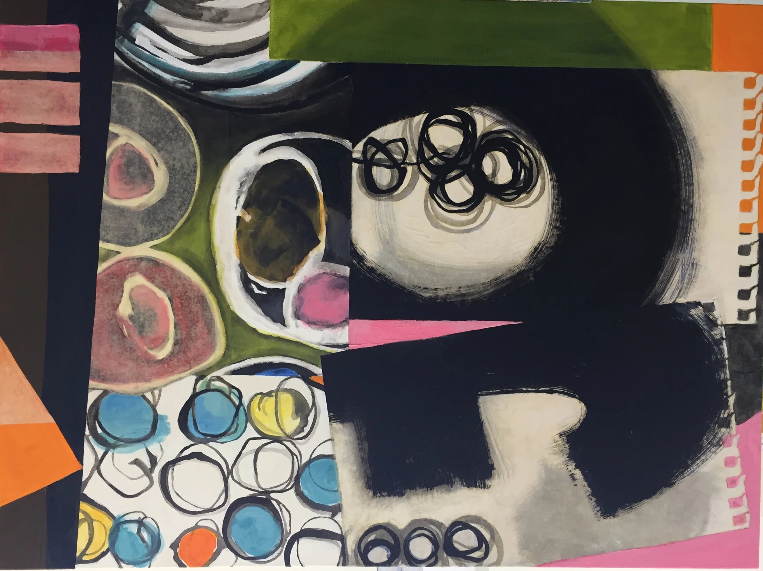of • mixed media on canvas • 48 x 36