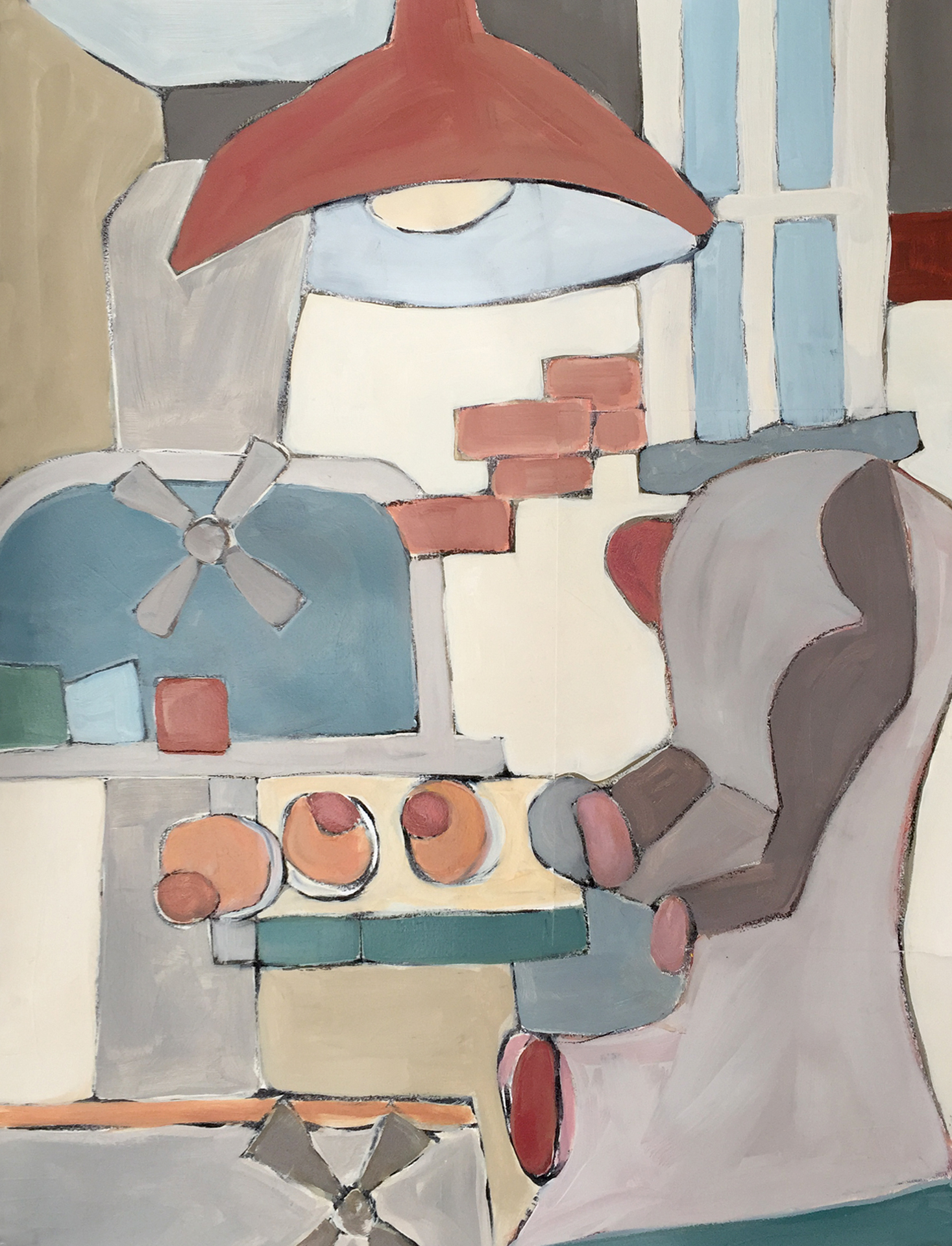 Tricia's Chair • acrylic on paper • 22 x 30