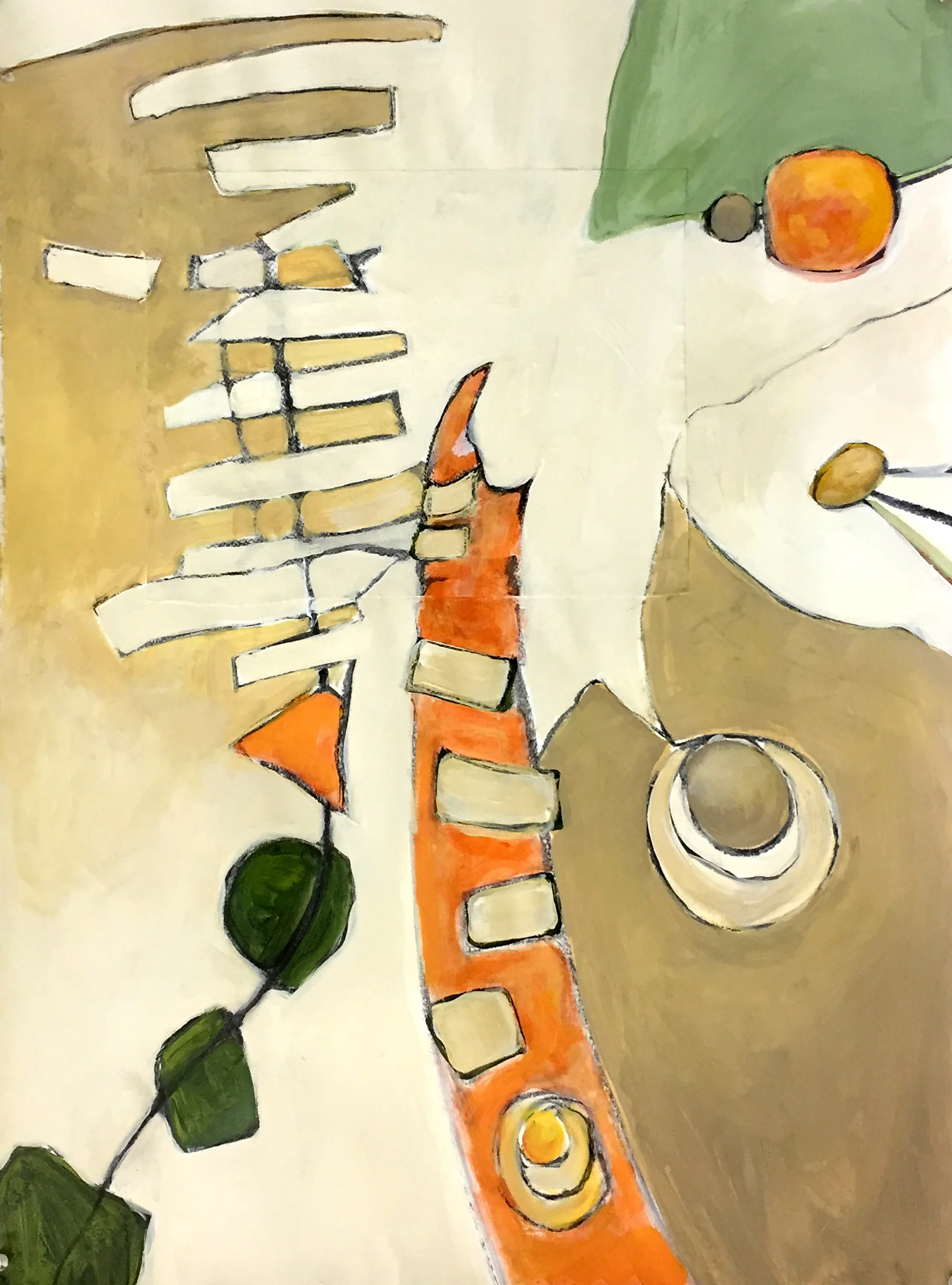 Reaching Up • acrylic on paper • 22 x 30