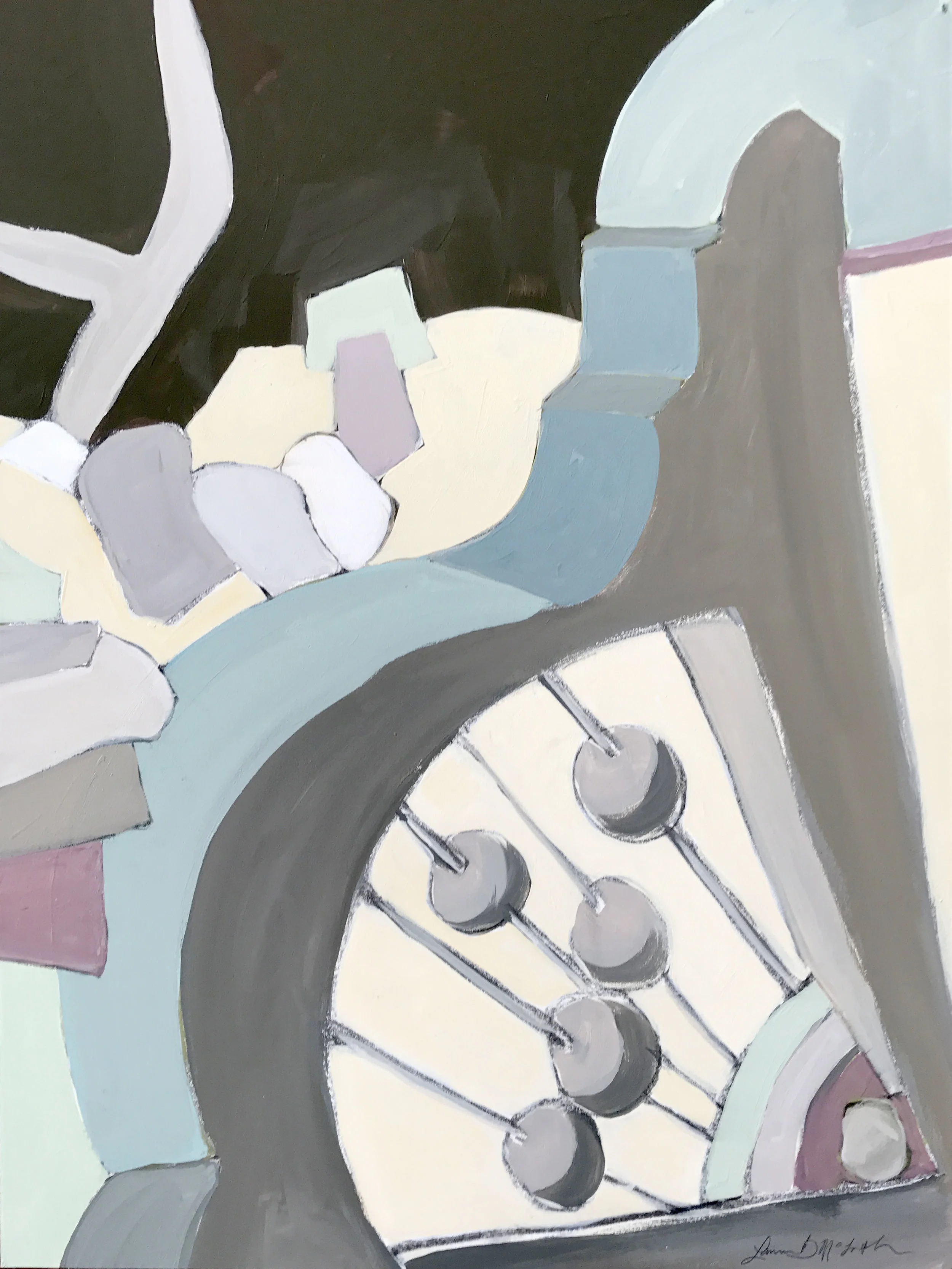 Fair Stick and Ball • acrylic on paper • 22 x 30