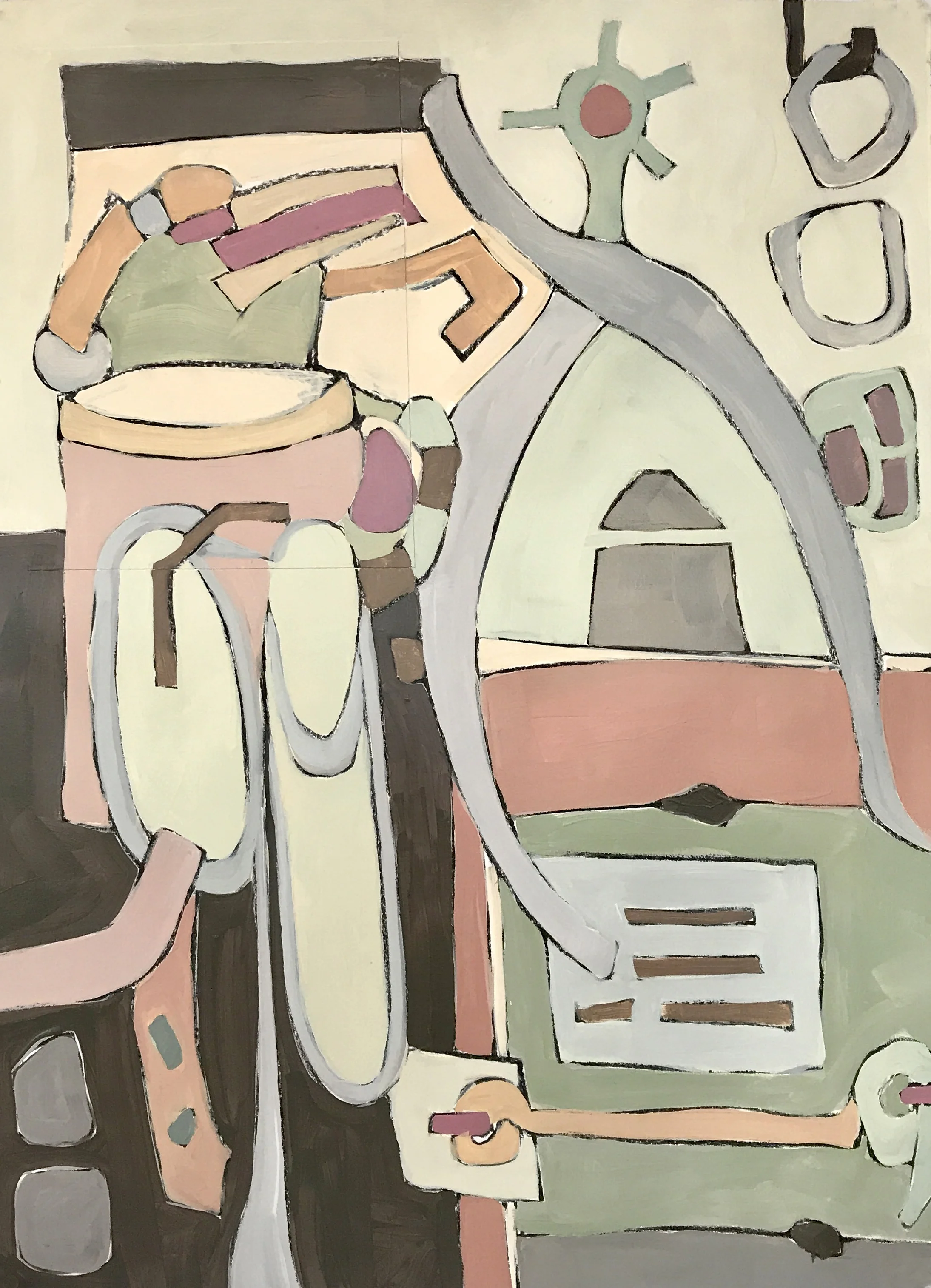 Stable Thoughts 2 • acrylic on paper • 22 x 30