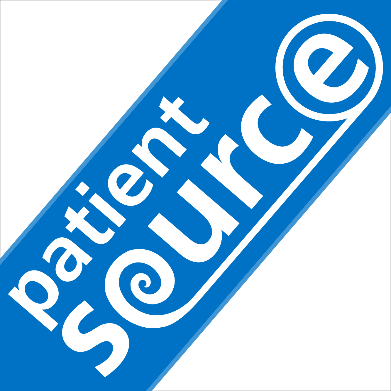 PatientSource - Square diagonal logo inverted